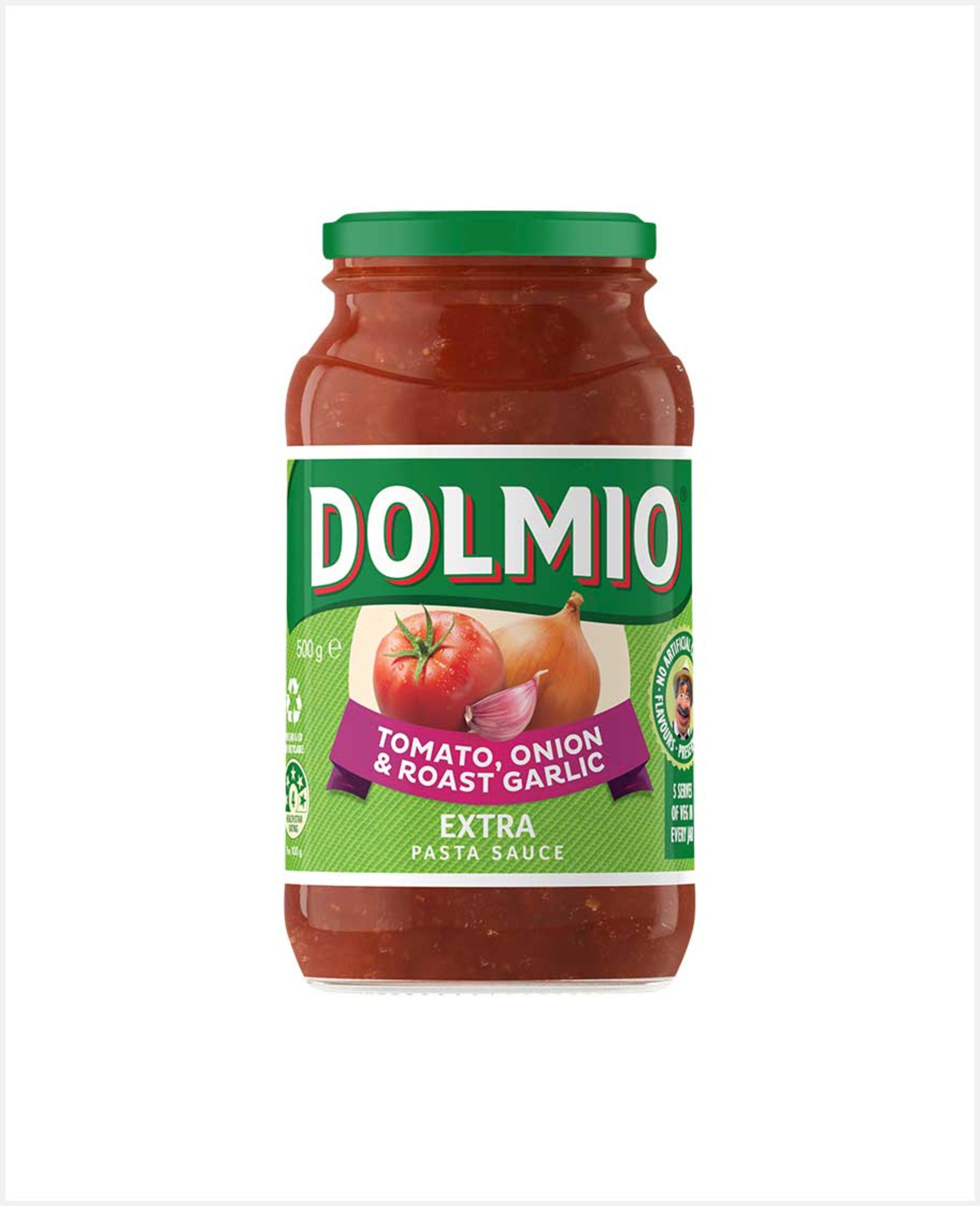 Dolmio Tomato, Onion & Roast Garlic Extra Pasta Sauce 500gm - image 2