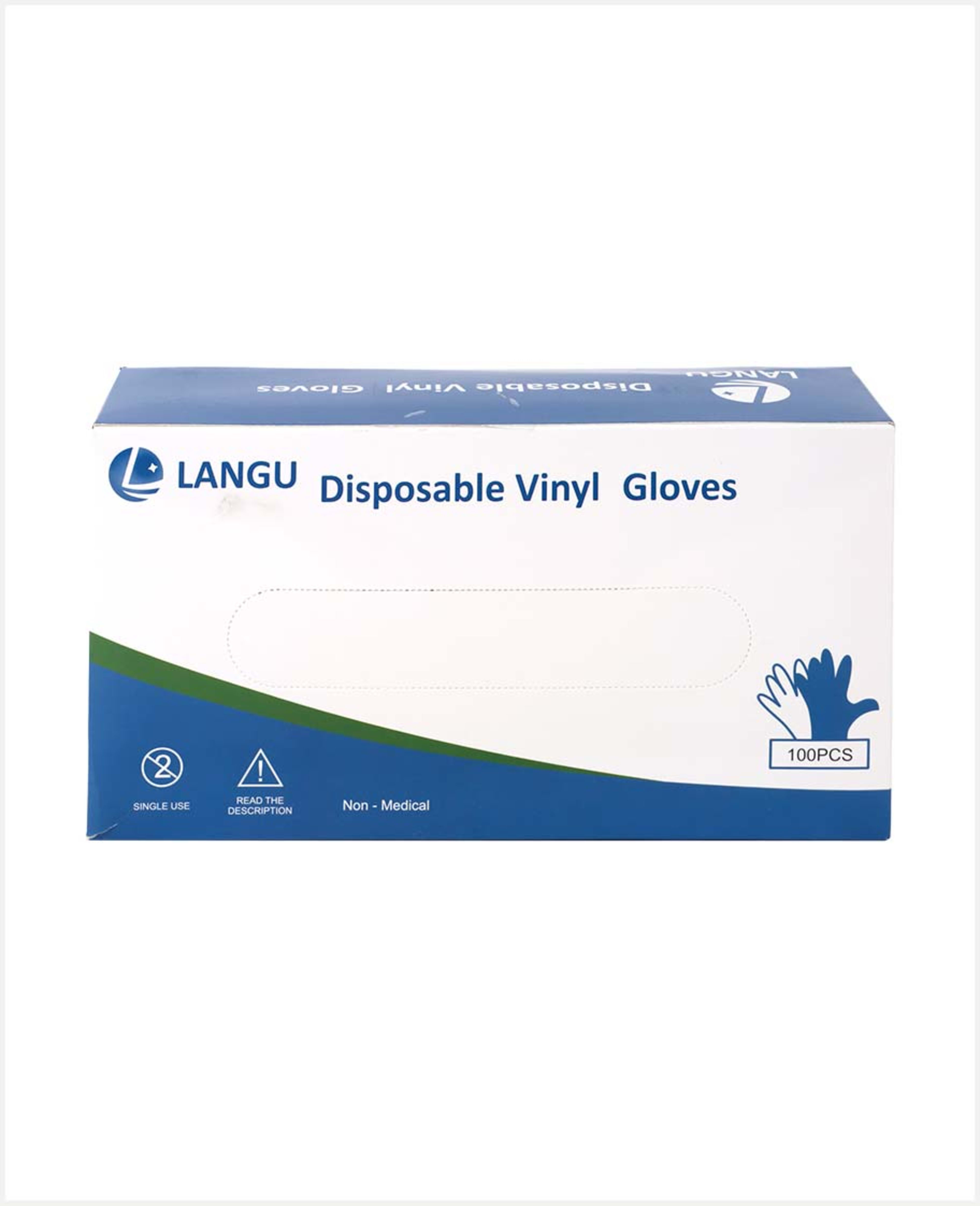 Langu Disposable Vinyl Gloves Medium 100pcs