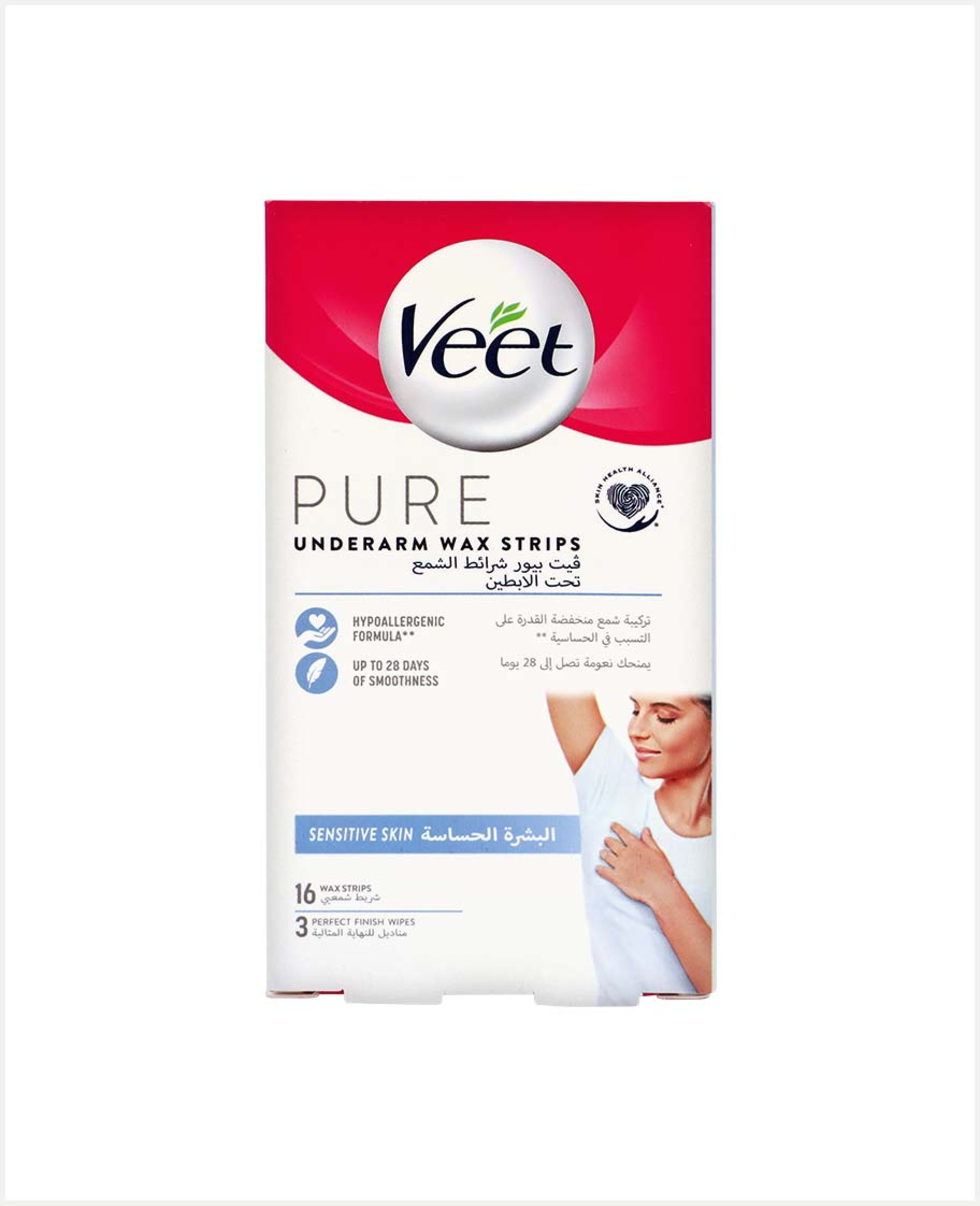 Veet Pure Underarm Wax Strips 16pcs