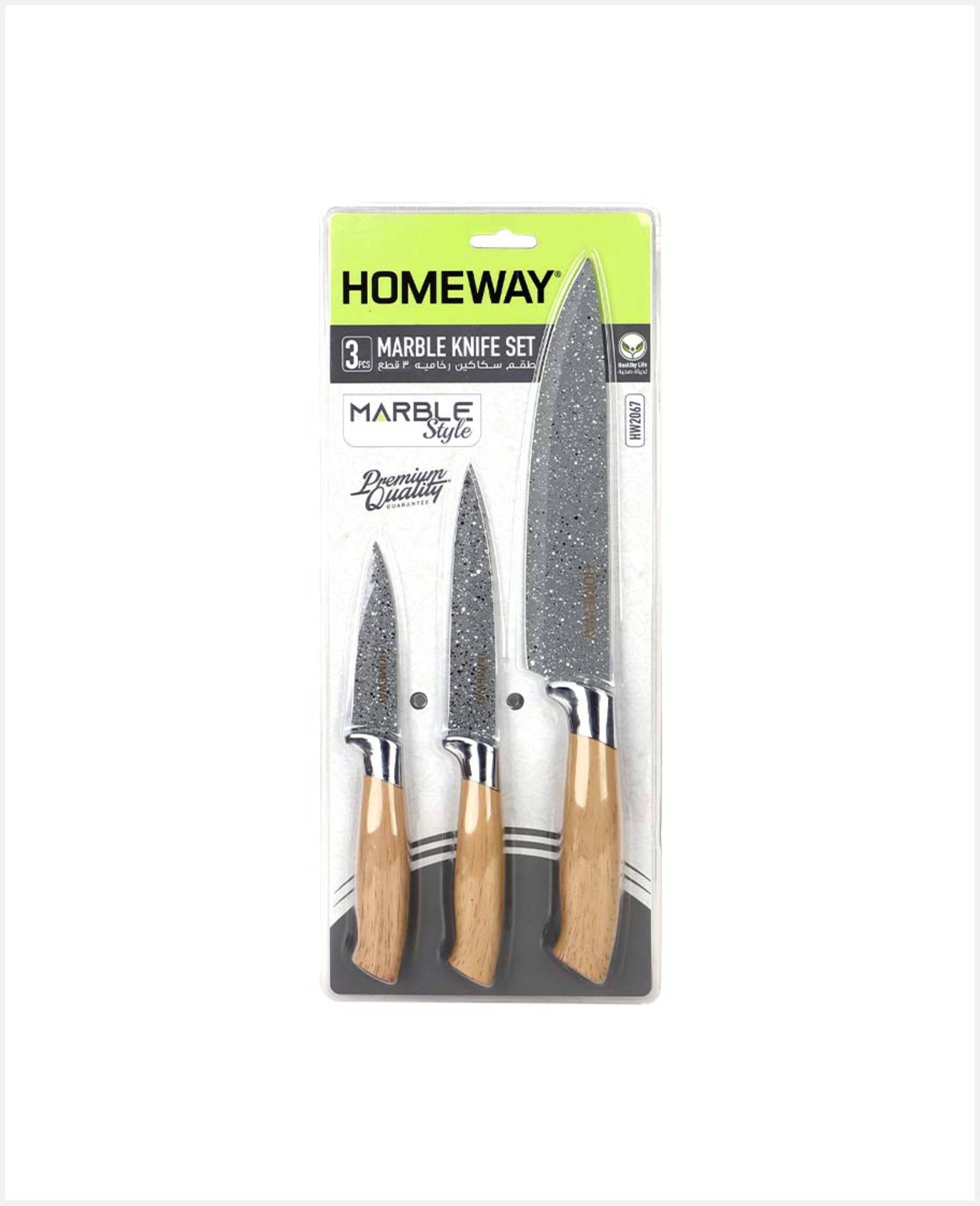 Homeway 3pcs Marble Knife Set Hw2067