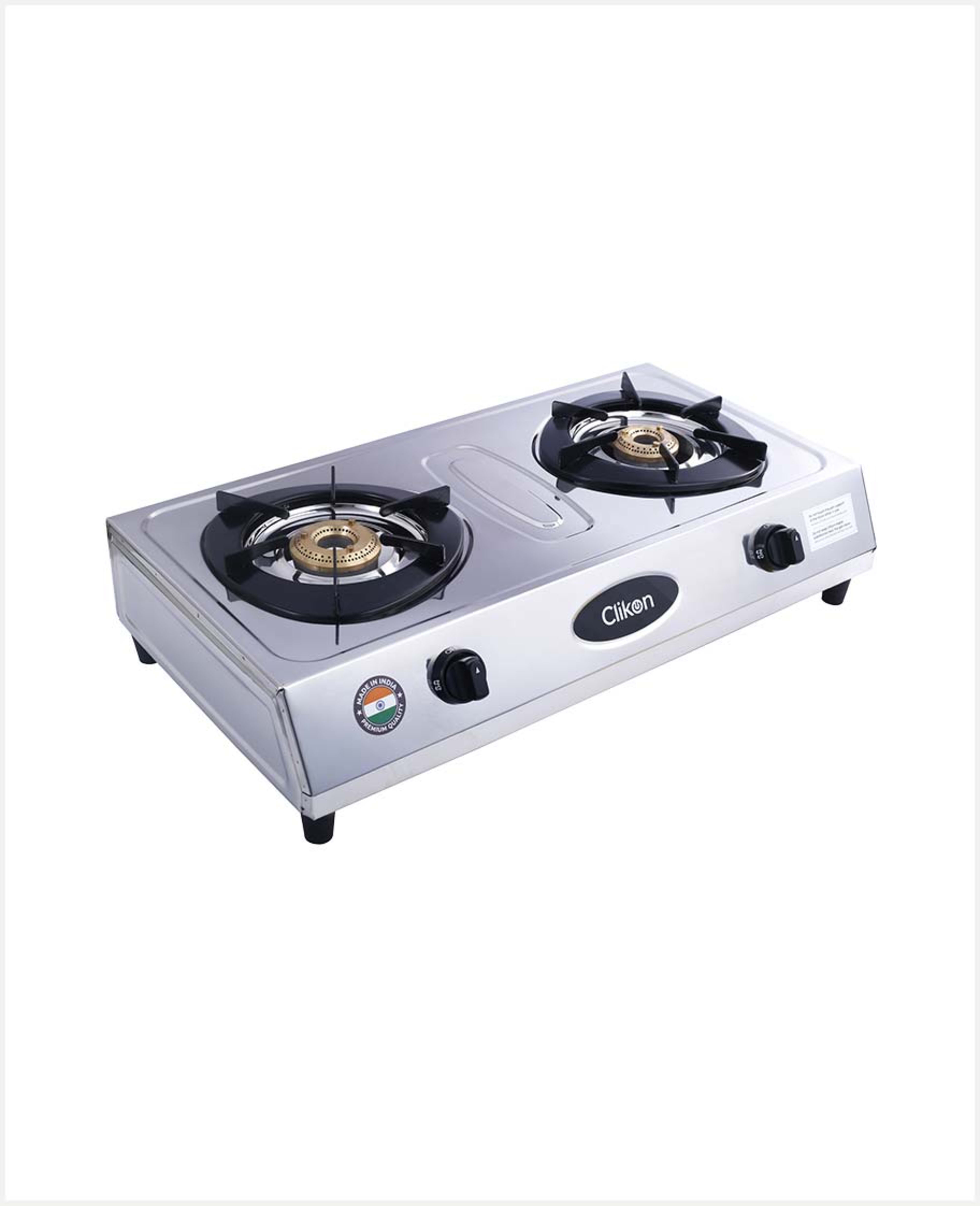 Clikon 2 Burner Stainless Steel Gas Stove Ck4288