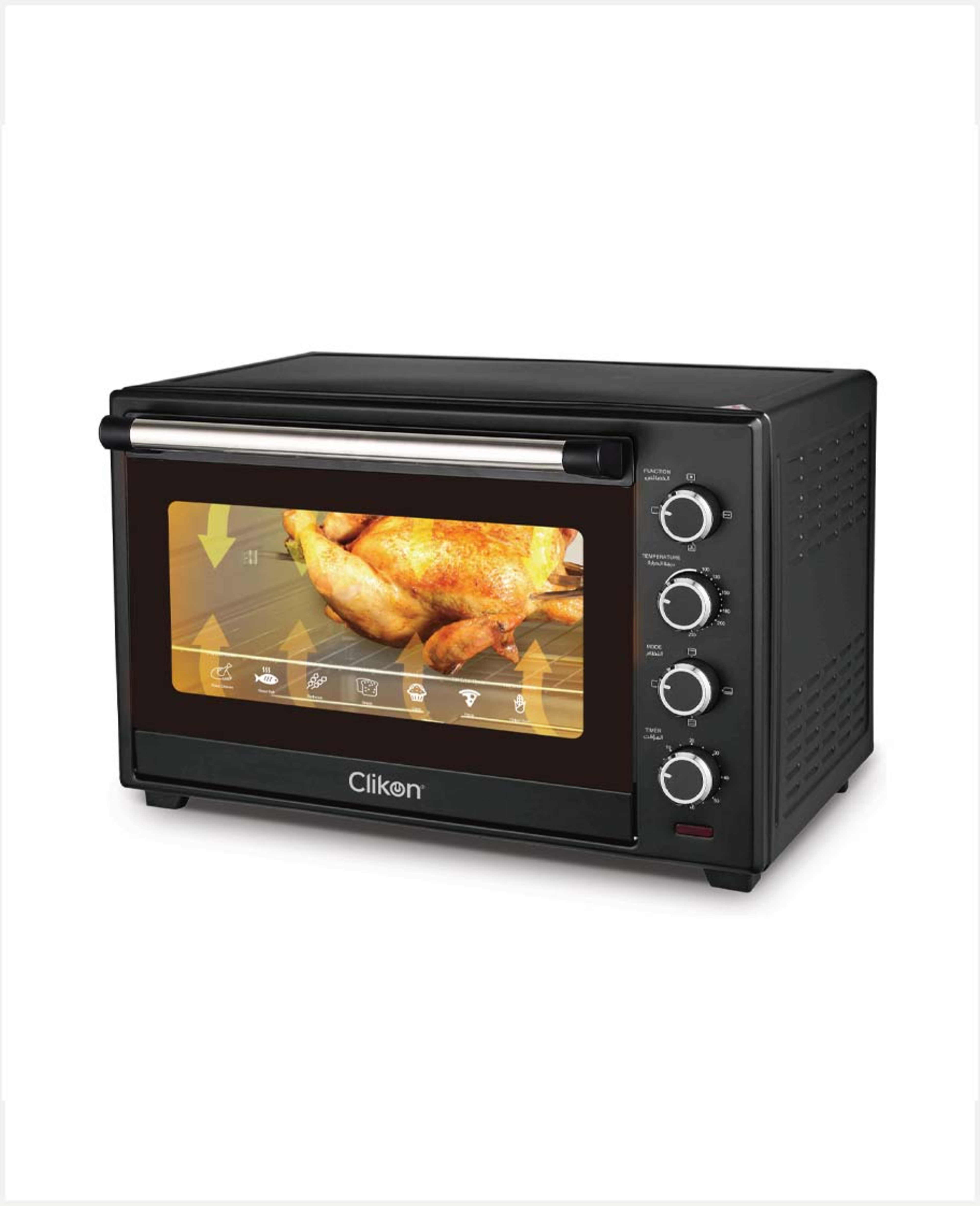 Clikon Toaster Oven W/rotsseri&convection 38l 1600w Ck4313-m