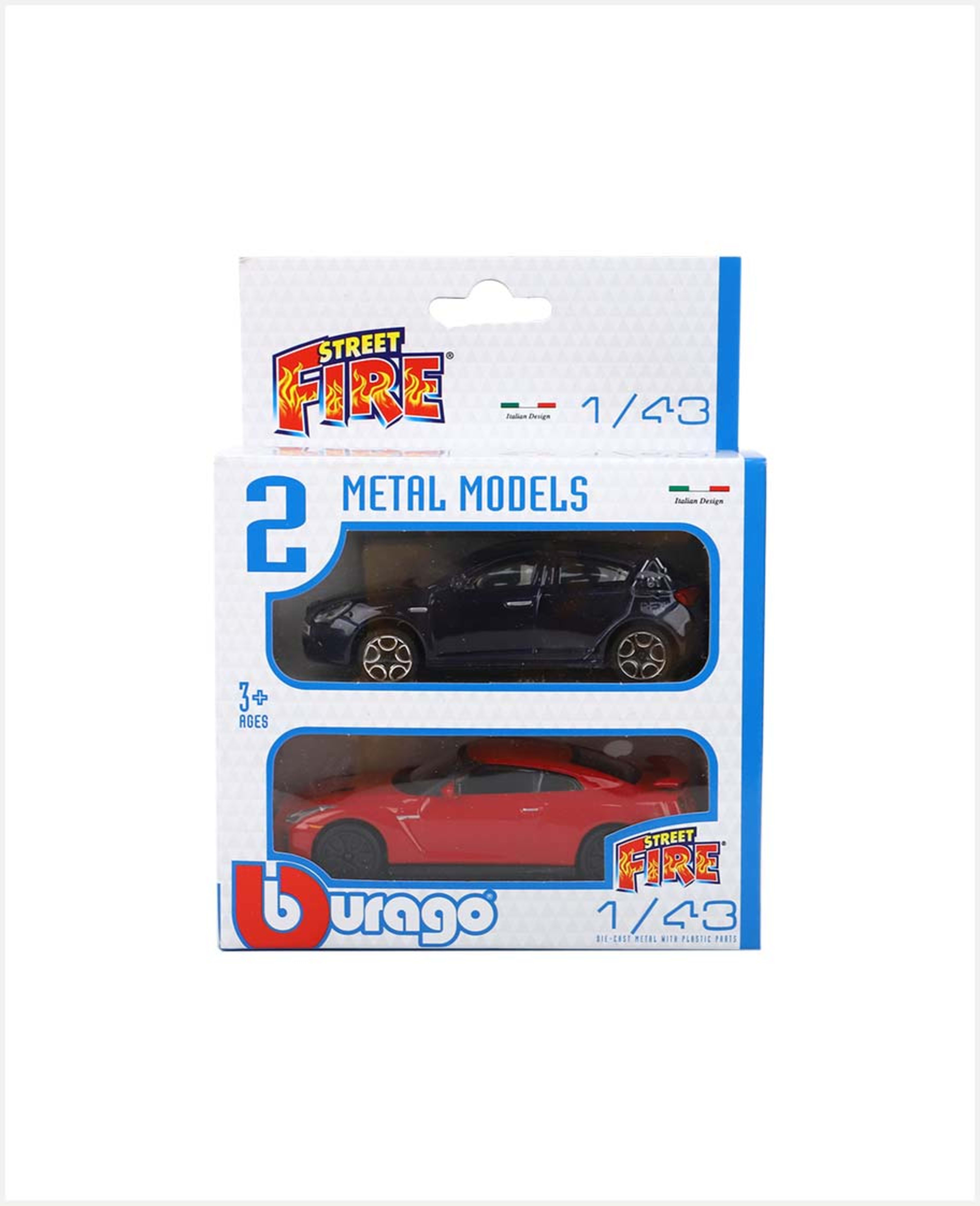 Bburago Die-cast Metal Street Fire Car Set 2pcs 18-30002 - image 2
