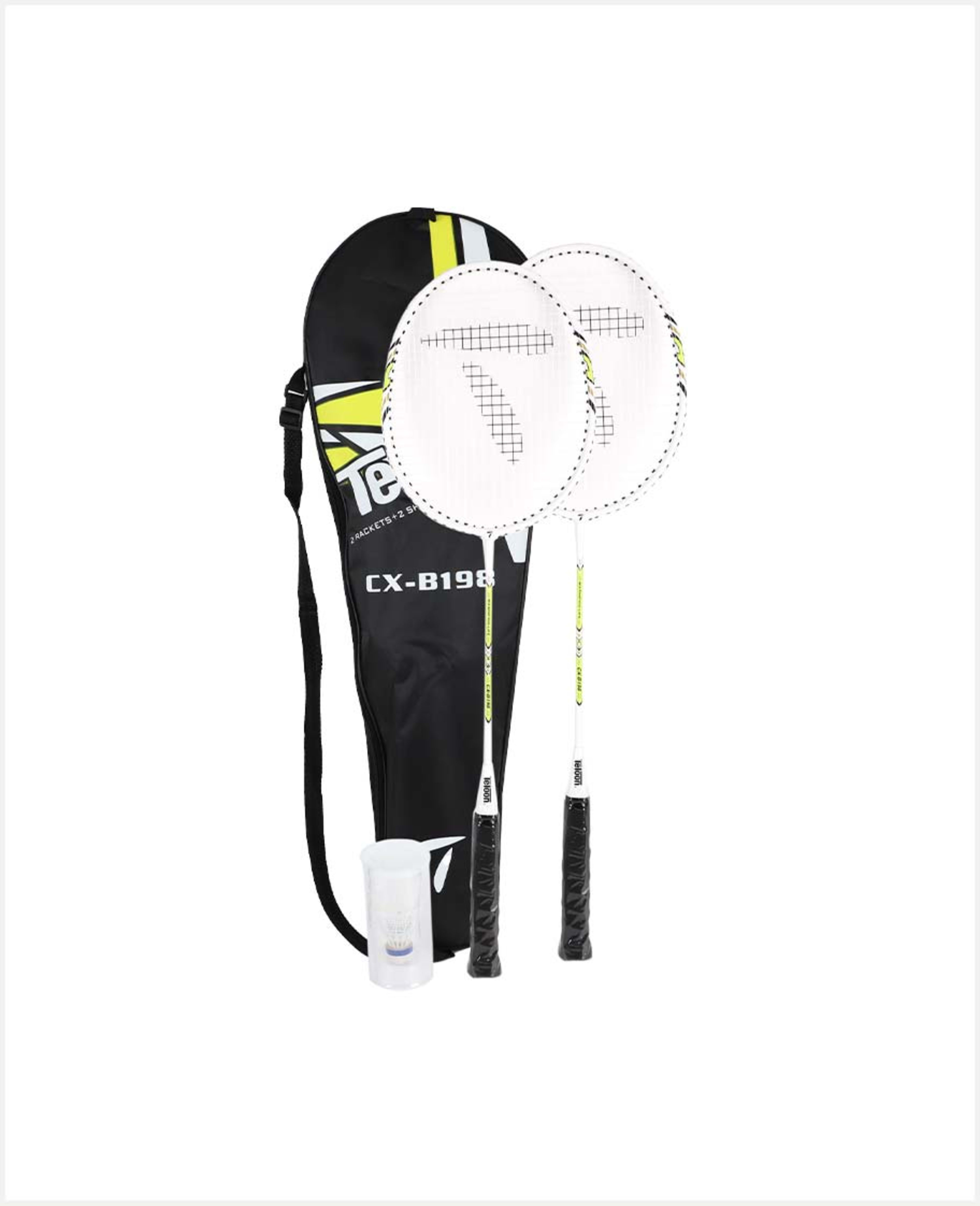 Teloon Badminton 2 Rackets+2 Shuttlecocks Cx-b198