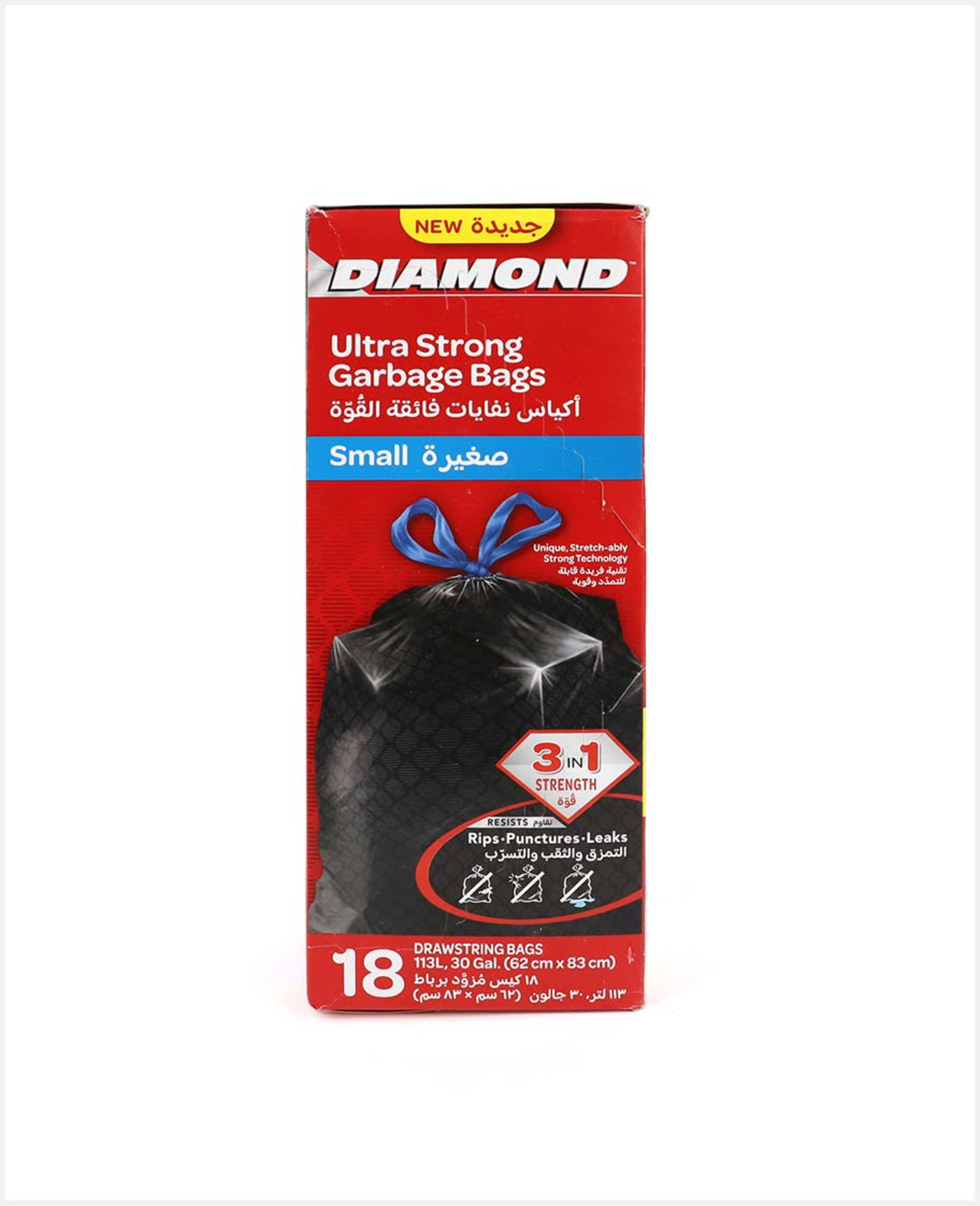 Diamond Ultra Strong Garbage Bag Small 30gal 18pcs - image 2
