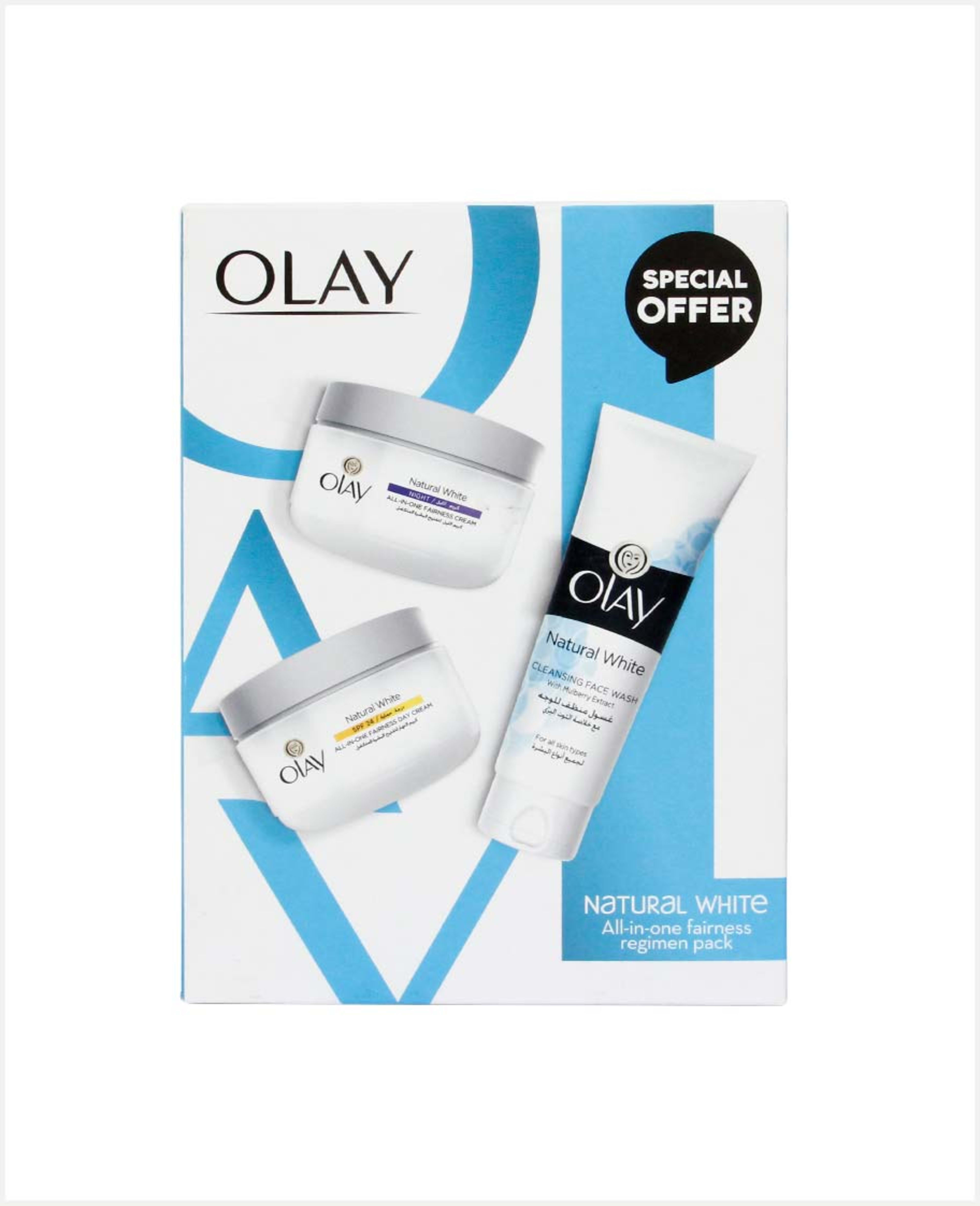 Olay Fp Natural Aura Regimen Pack(day Crm+night Cream+fwash)