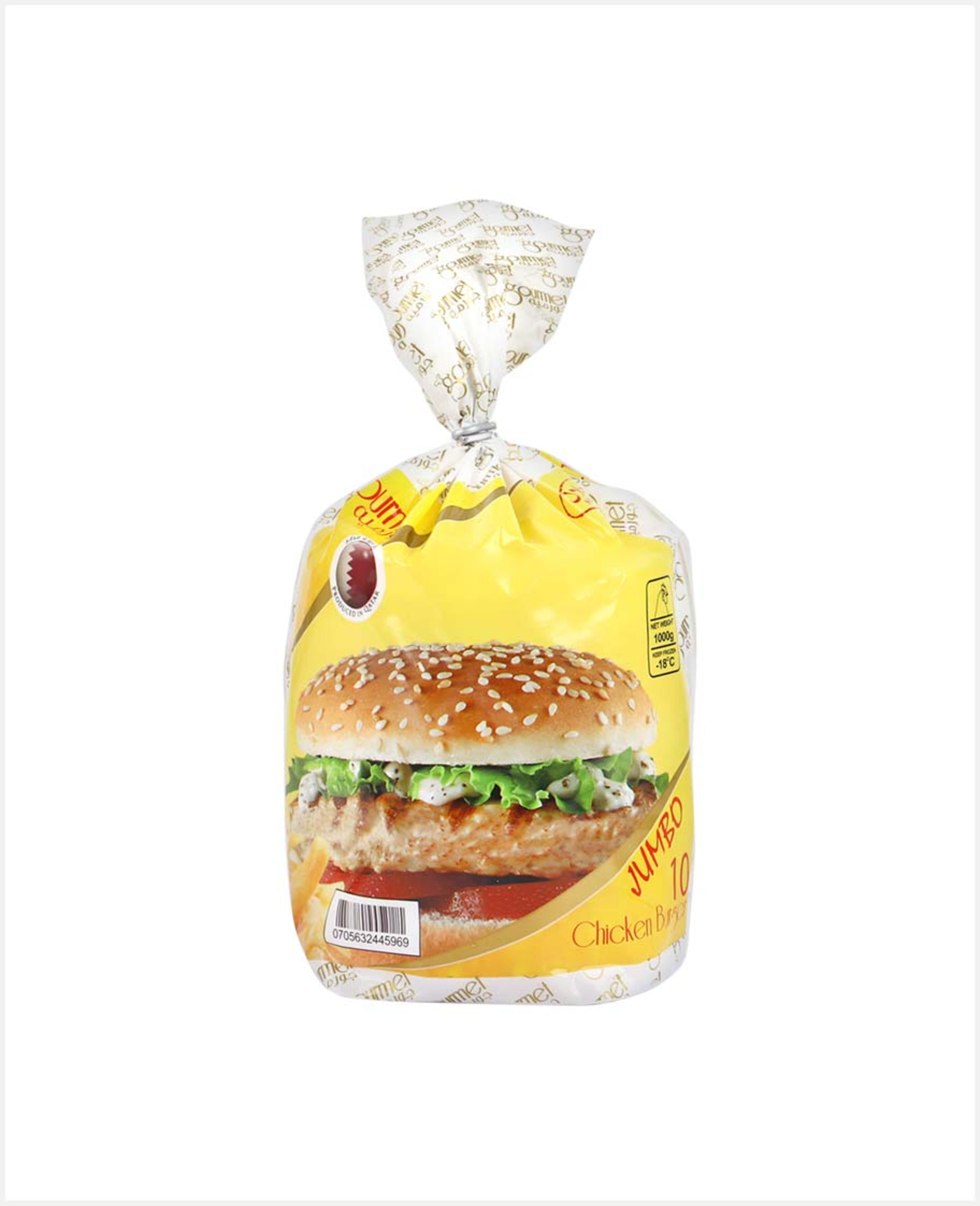 Gourmet Jumbo Chicken Burger 10's 1kg