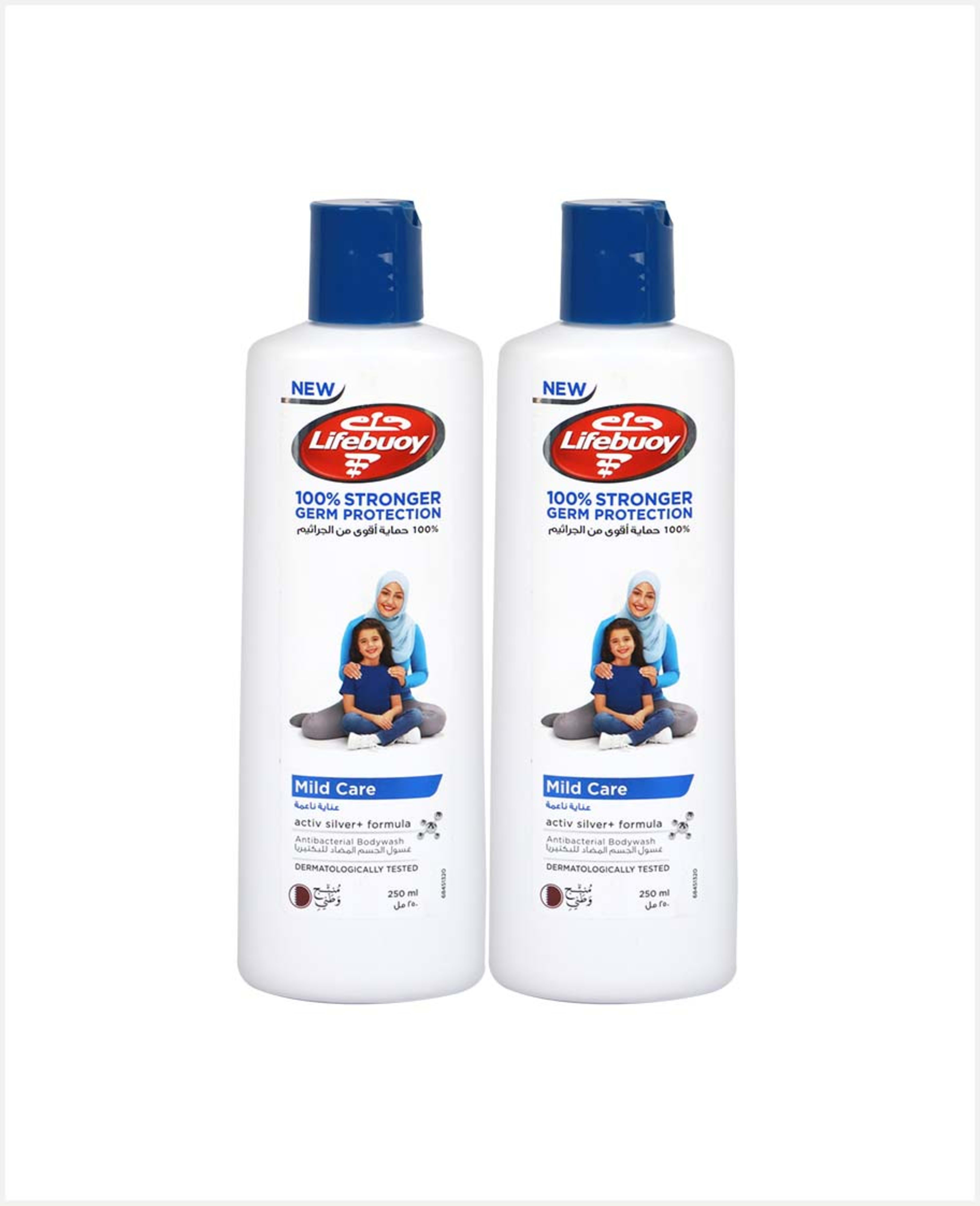 Lifebuoy A/b Bodywash Mild Care (qtr) 2x250ml @20% Off