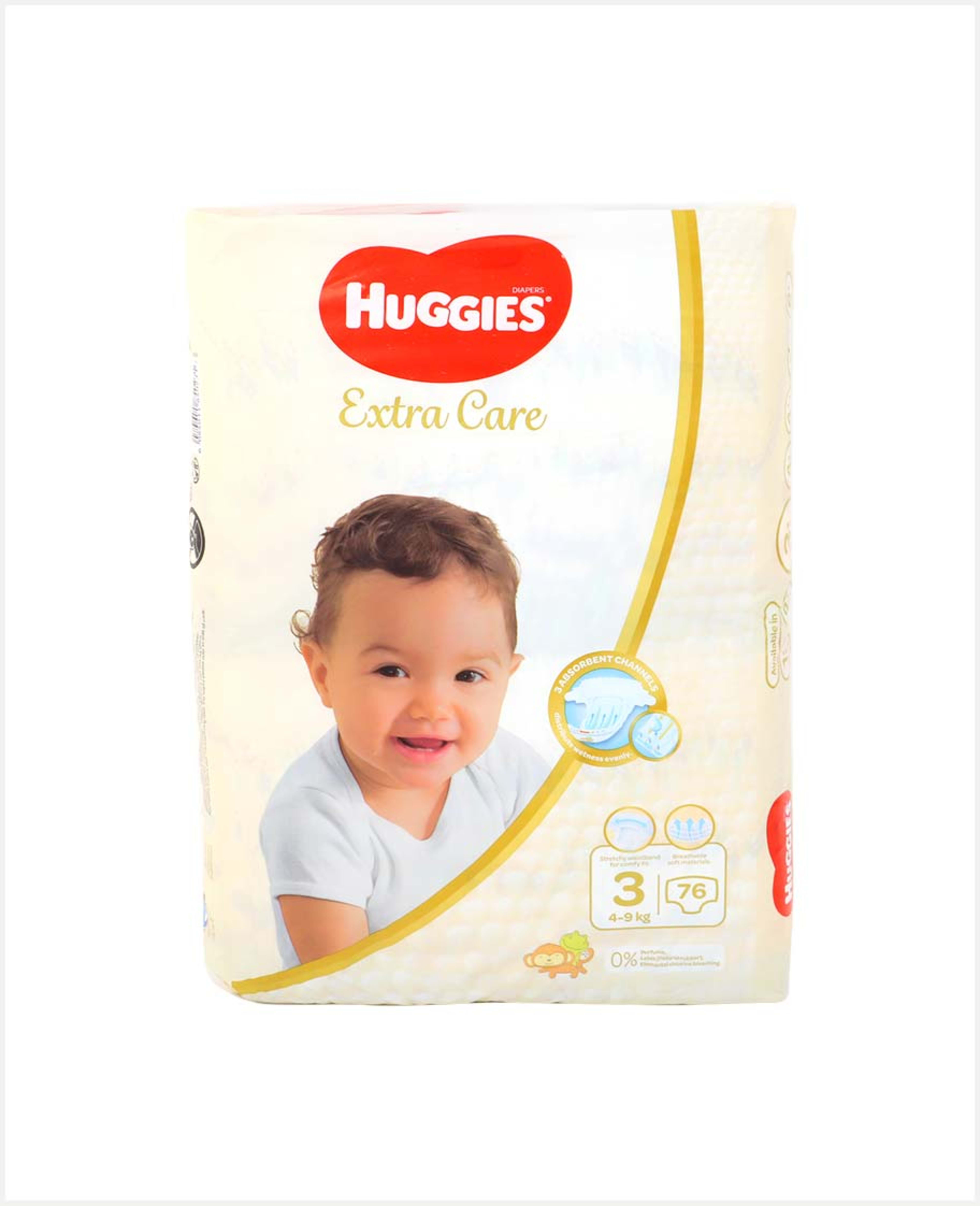 Huggies Extra Care Diapers Size-3 76pcs