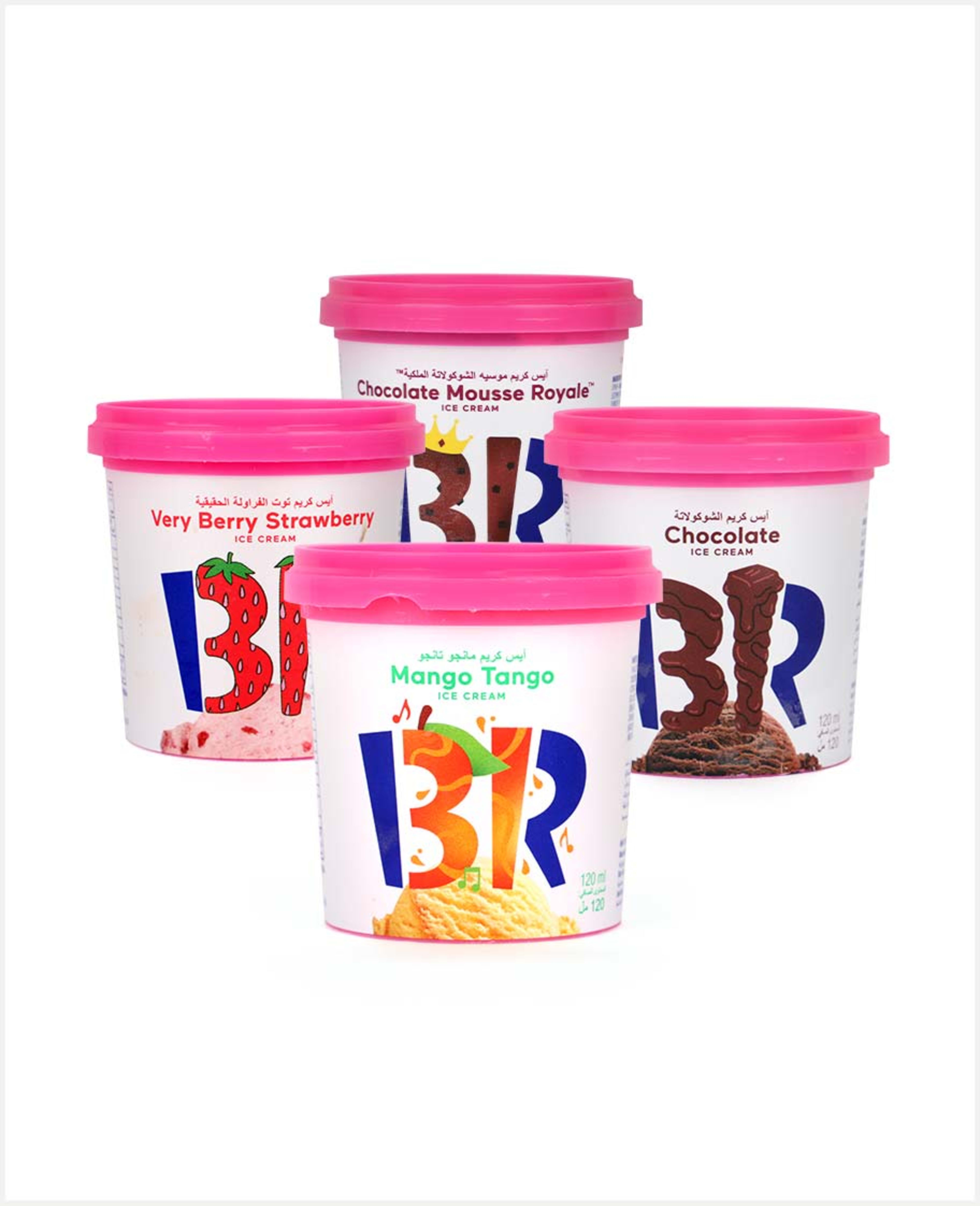 Baskin Robbins Ice Cream Cup Assorted 3x120ml