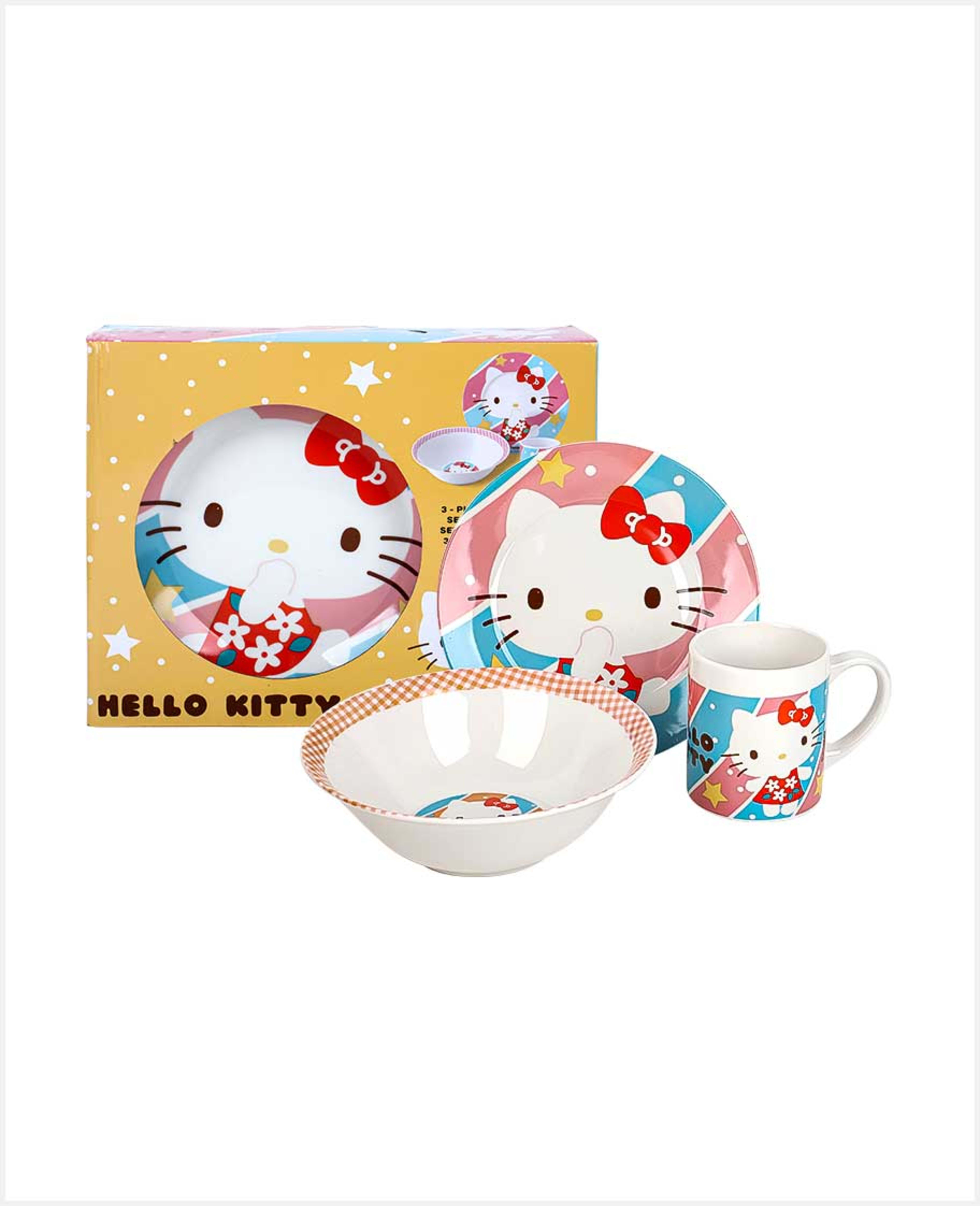 Disney W2h1 Dinner Set Hello Kitty Poema 3pcs Rj2832 - image 2