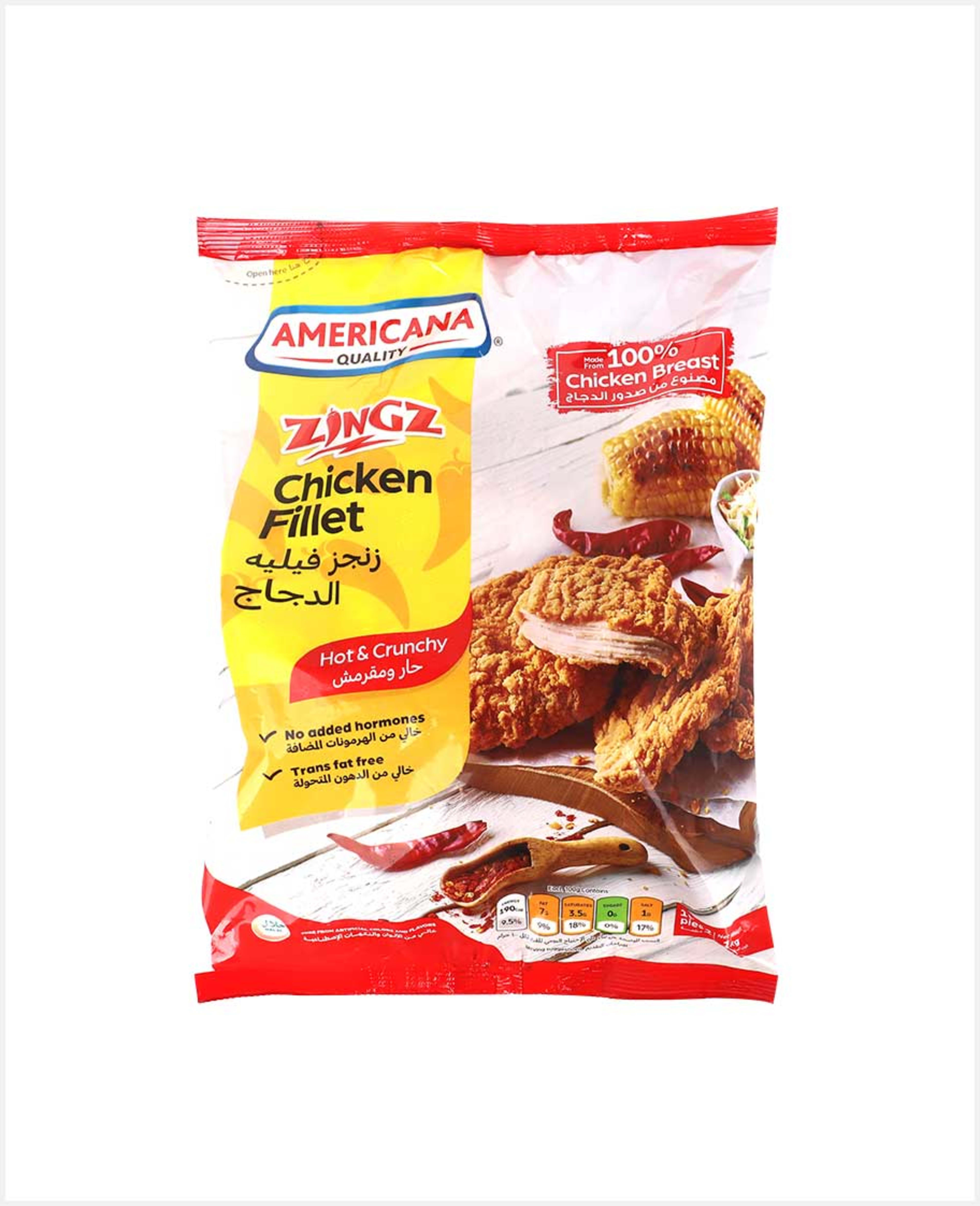 Americana Zingz Chicken Fillet Hot and Crunchy 1kg