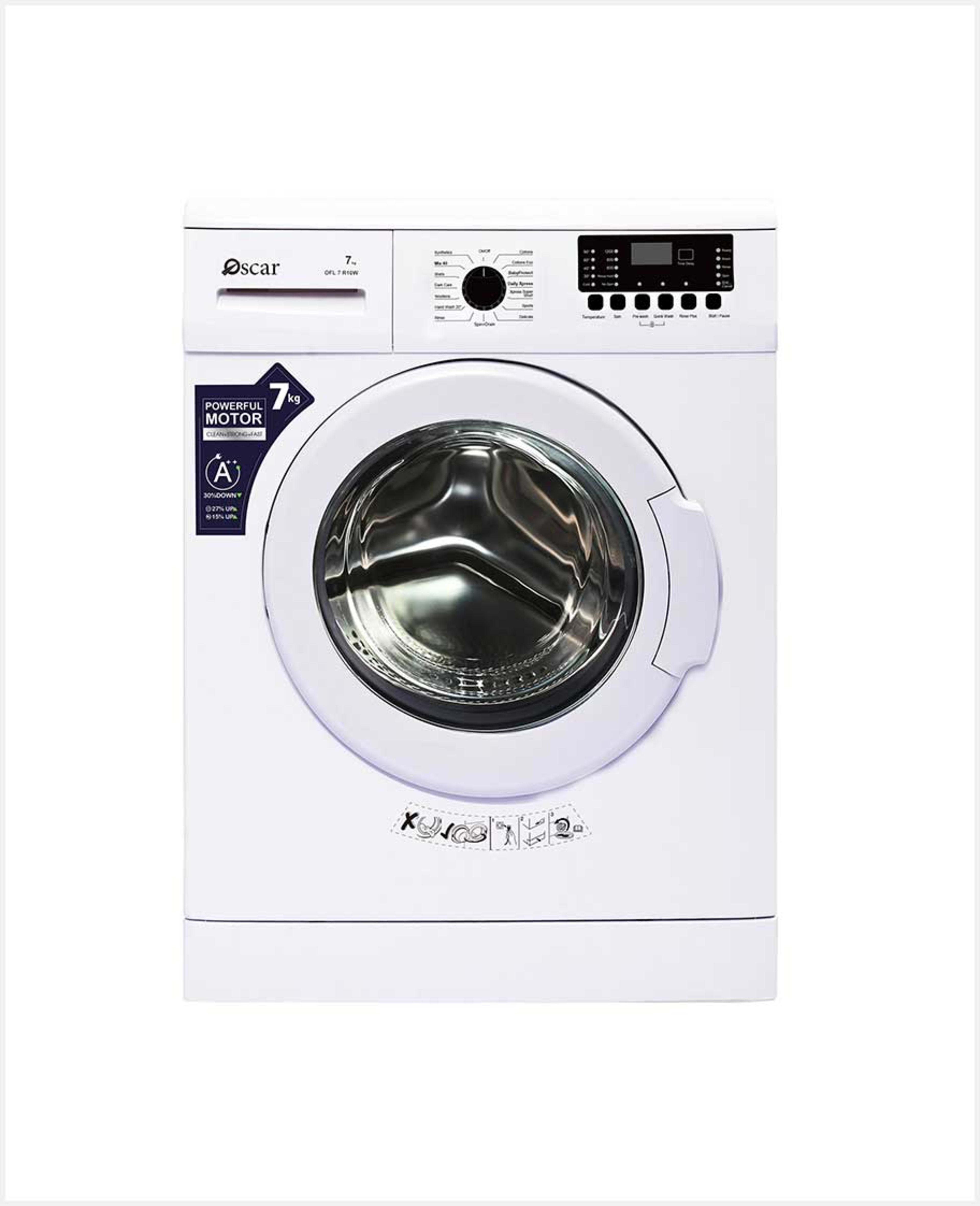 Oscar Front Load Washing Machine 7kg Ofl 7r10 W
