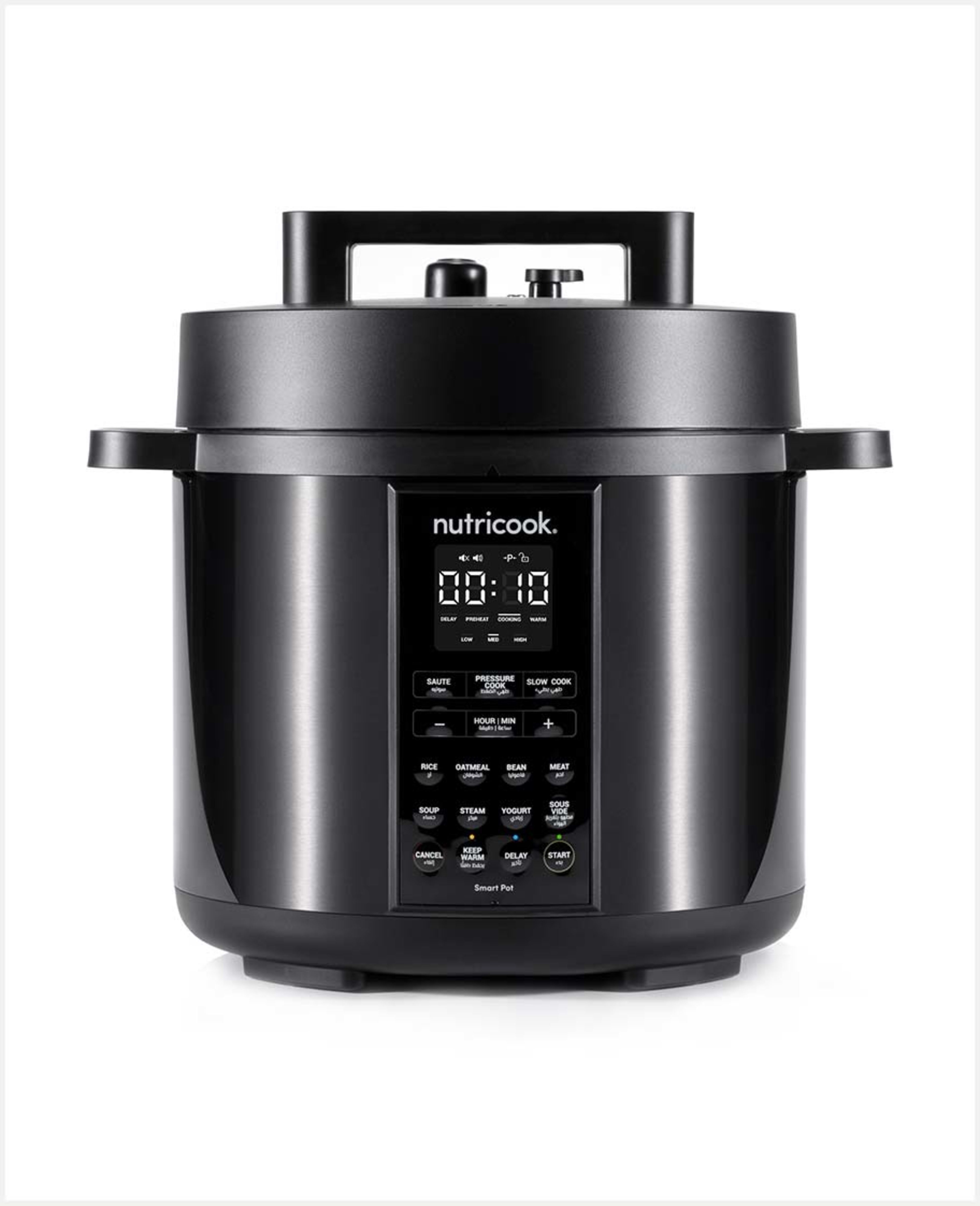 Nutricook Smart Pot 2 Stainless Steel Black 6ltr Nc-sp204k