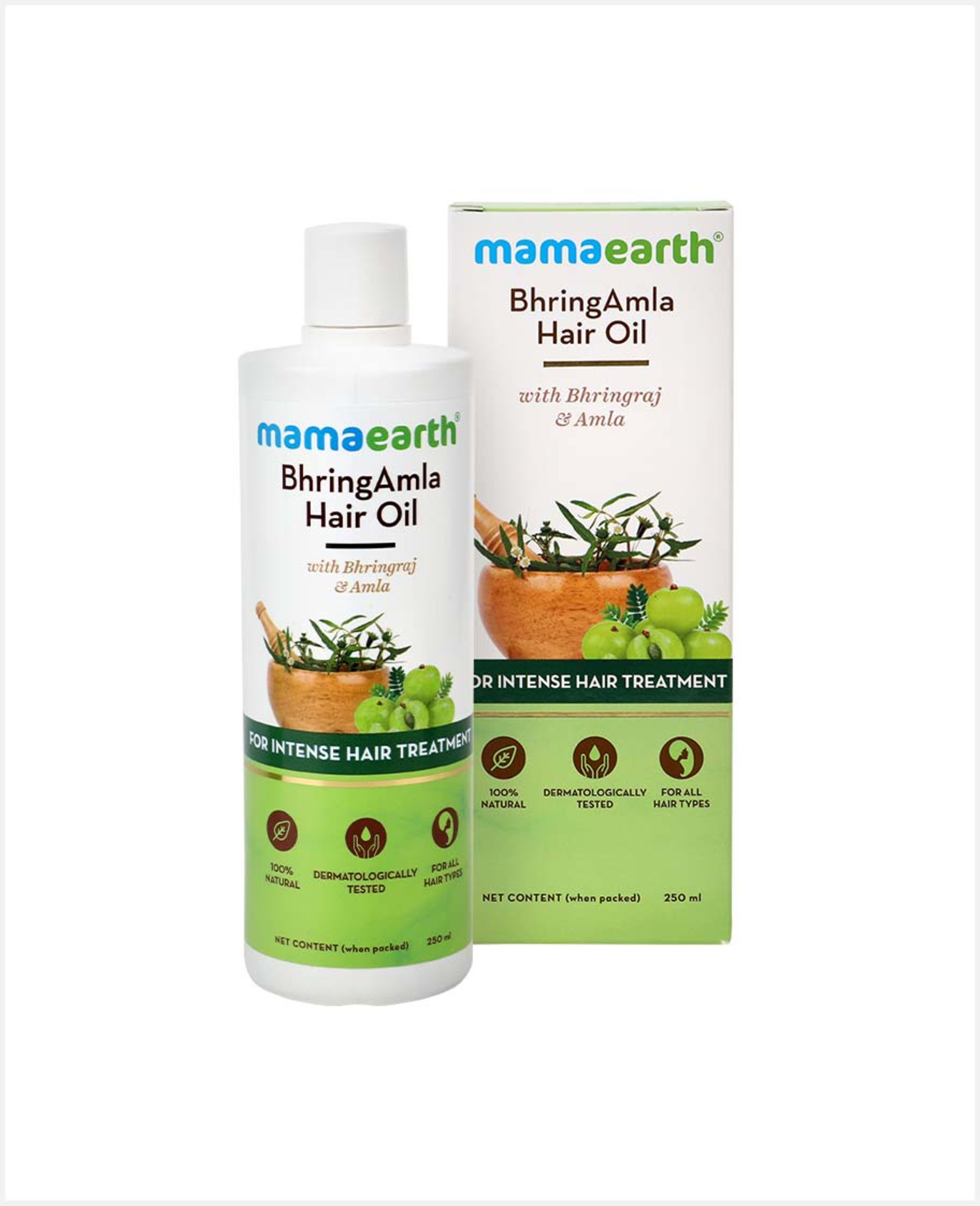 Mamaearth Bhring Amla Hairoil for Intens Hair Treatmnt 250ml