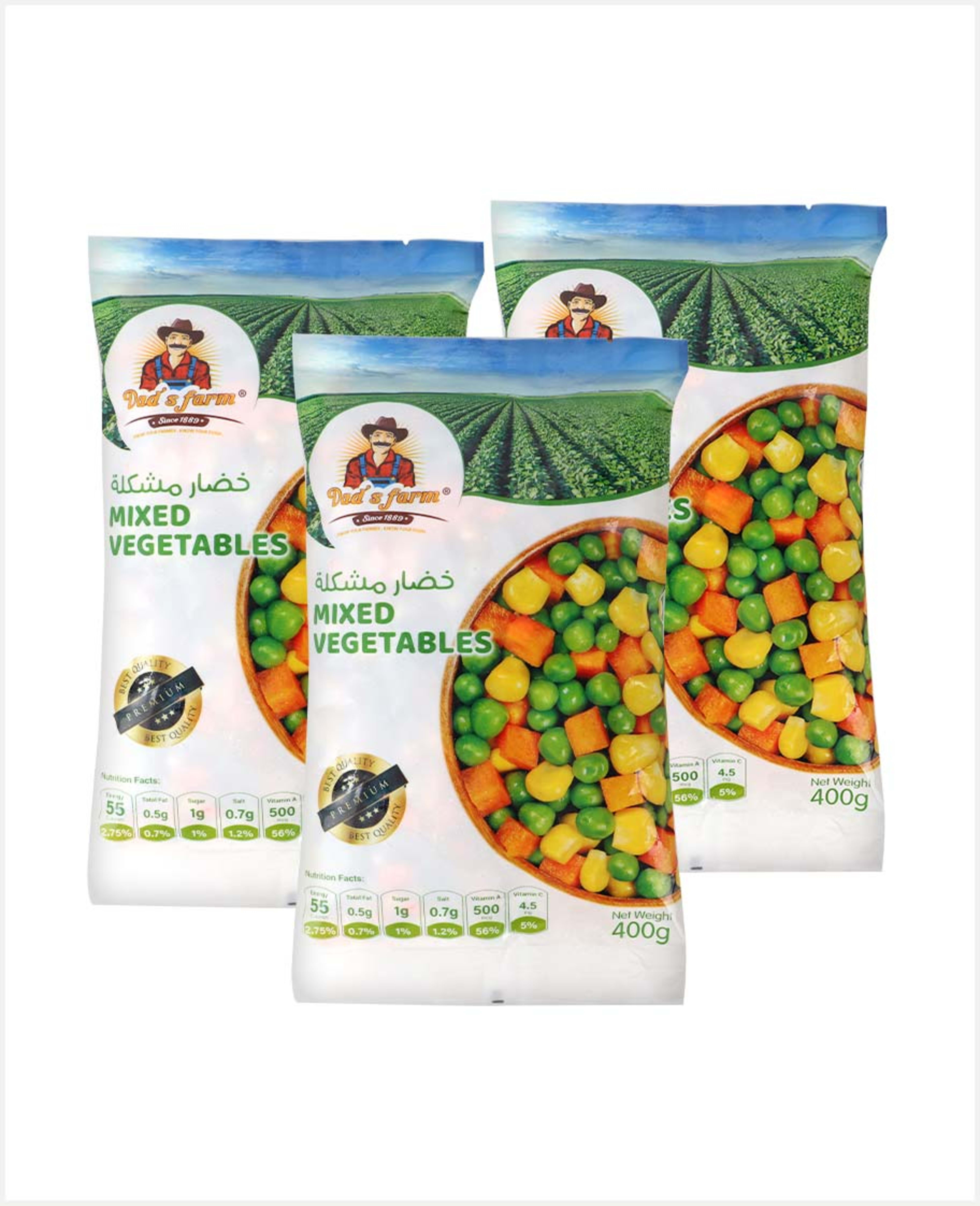 Dad's Farm Mixed Vegetables 3x400gm Promo