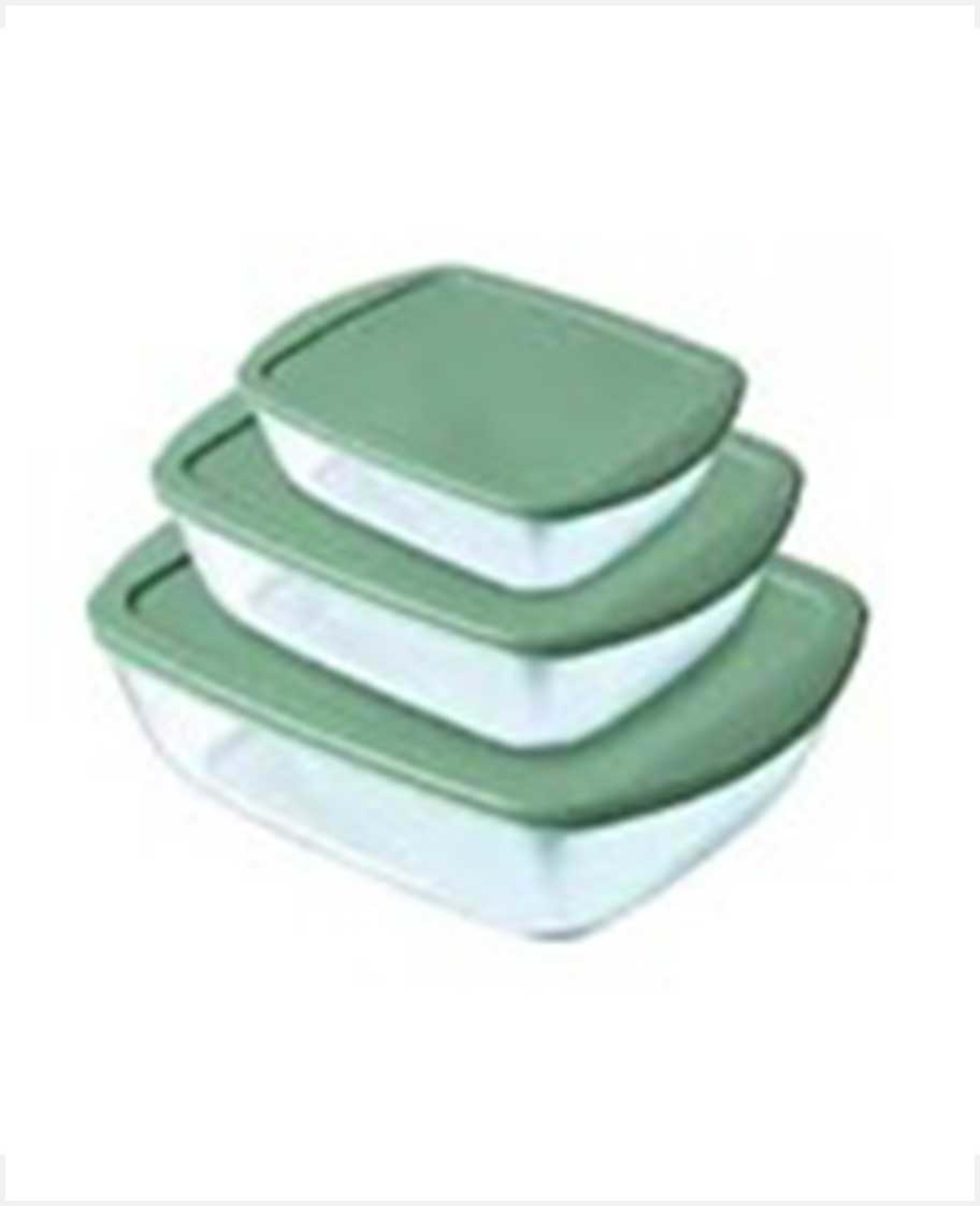Pyrex Rectangular Set 0.4l+1.2l+2.5l 3pcs 913s342 - image 2