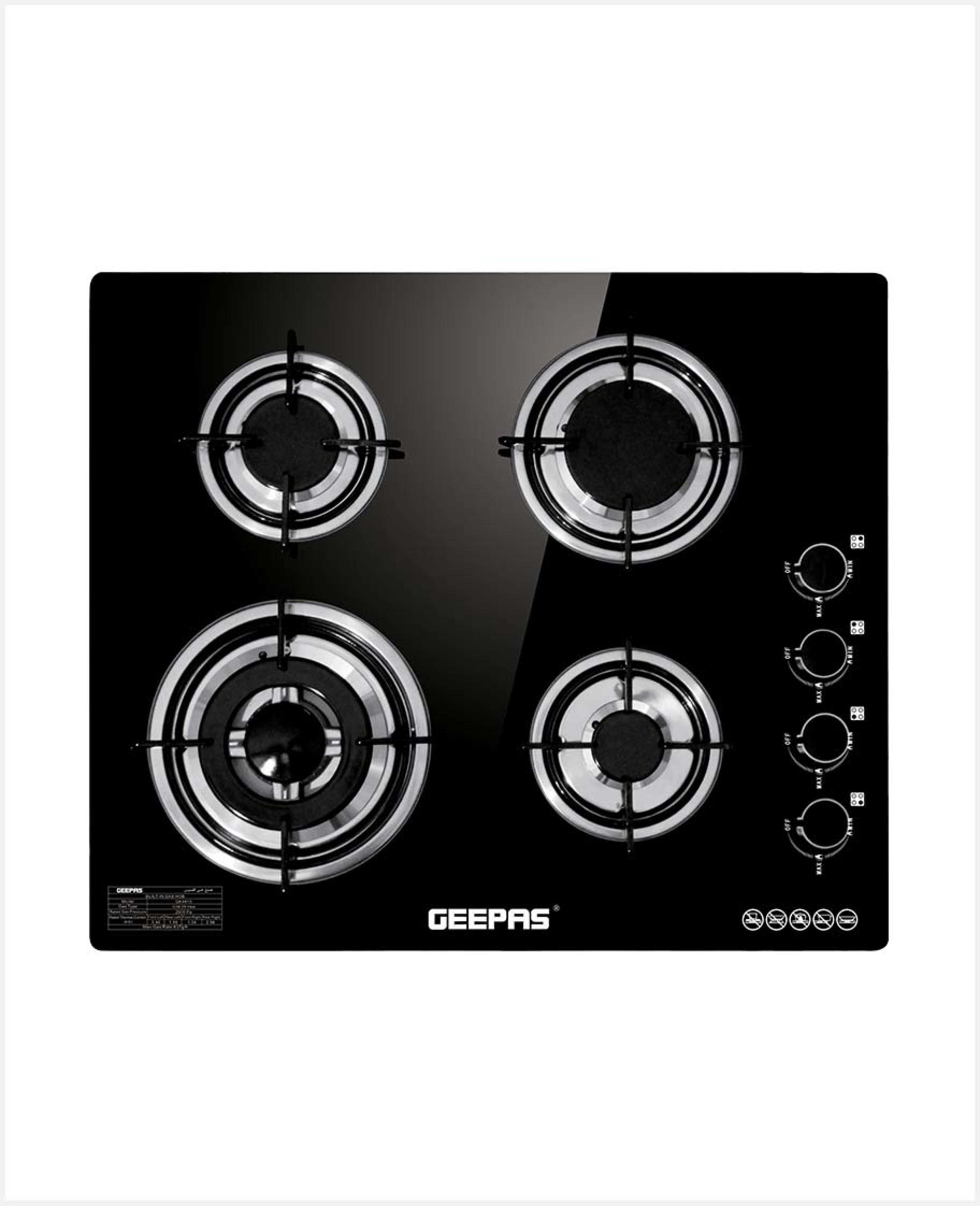 Geepas Built in Gas Hob 4 Burner 2in1 Gk4410 - image 2