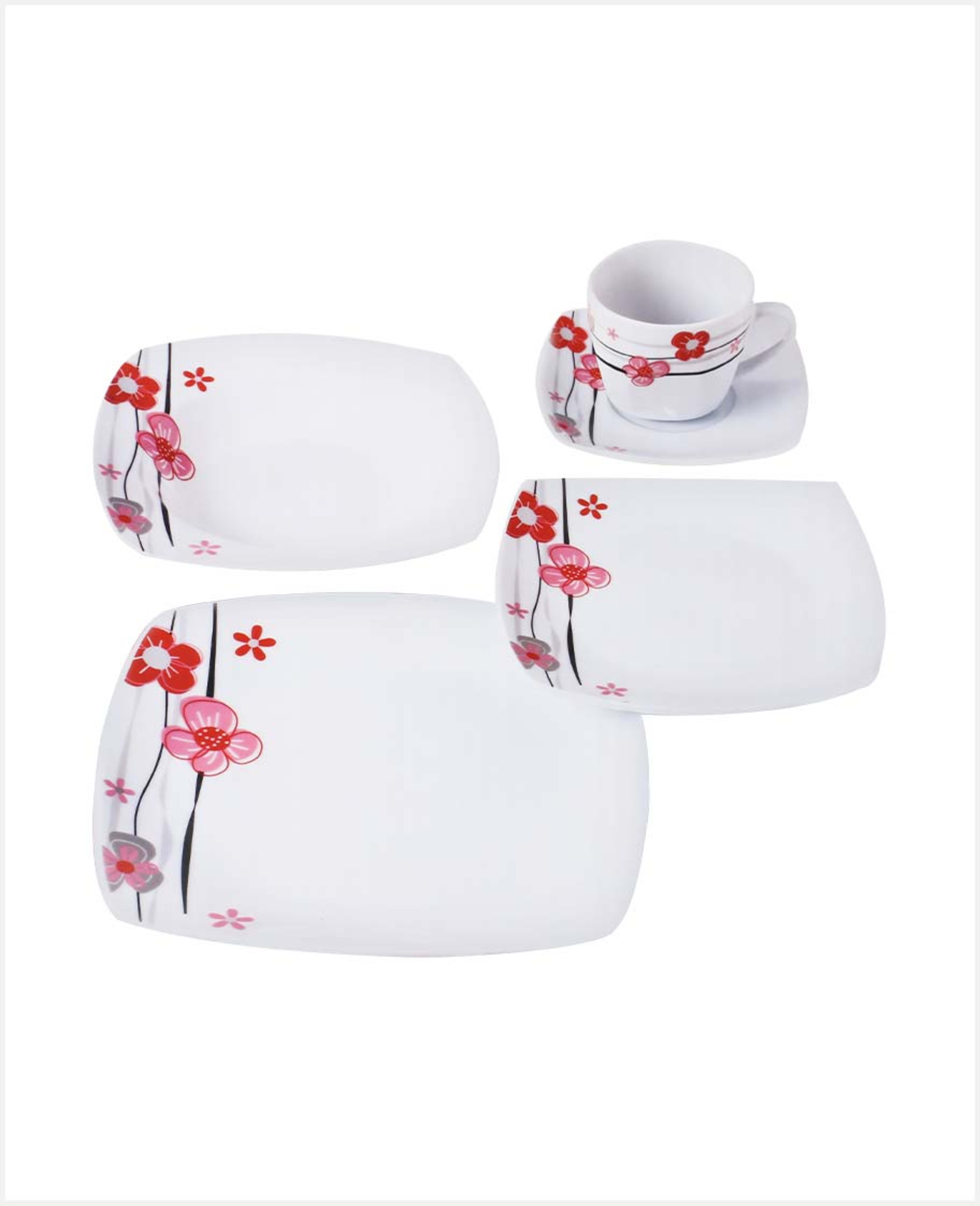 Symphony Dinner Set Square 20pcs Assorted - image 2