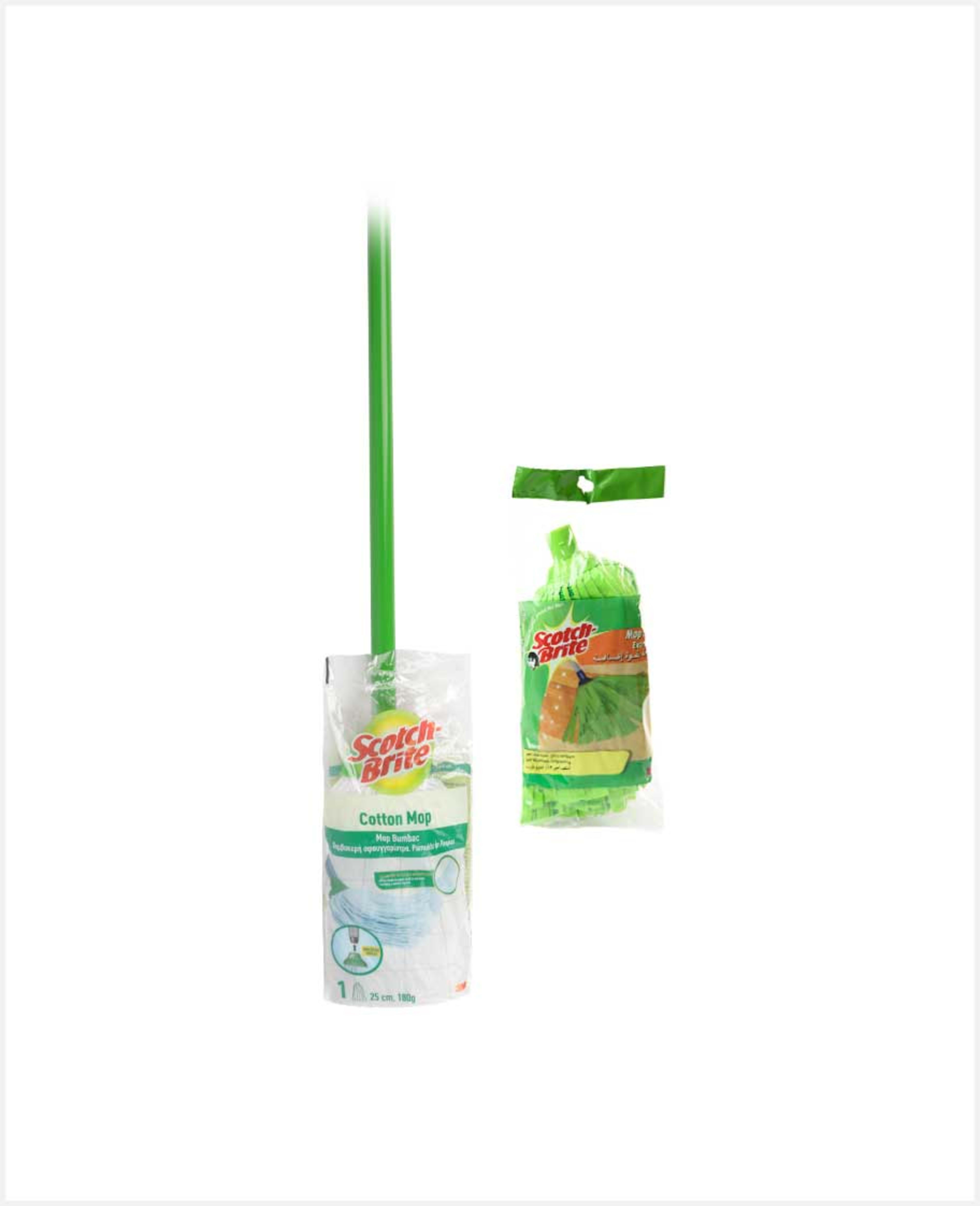 Scotch-brite Cotton Mop + Floor Mop Refill