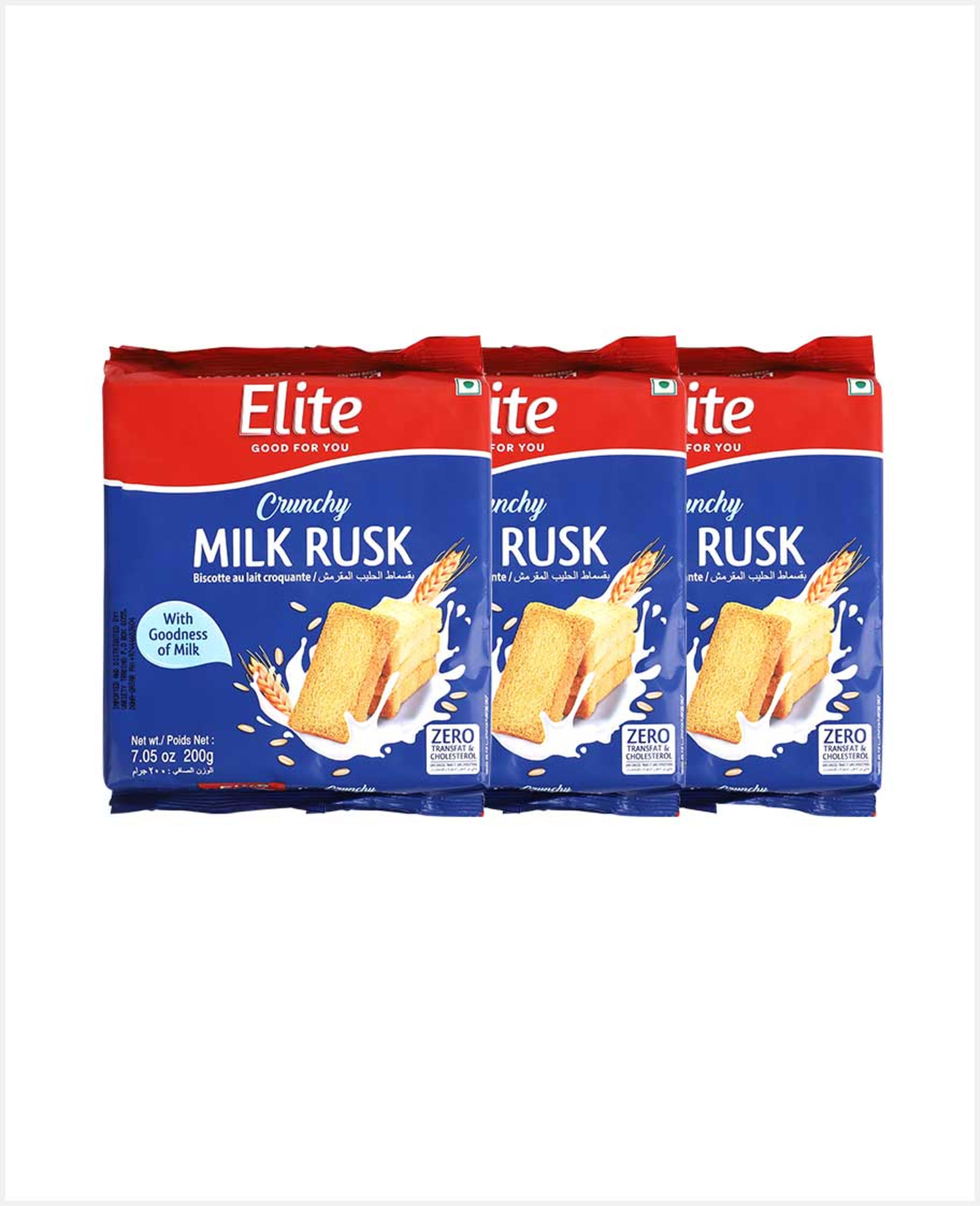 Elite Milk Rusk 3x200gm