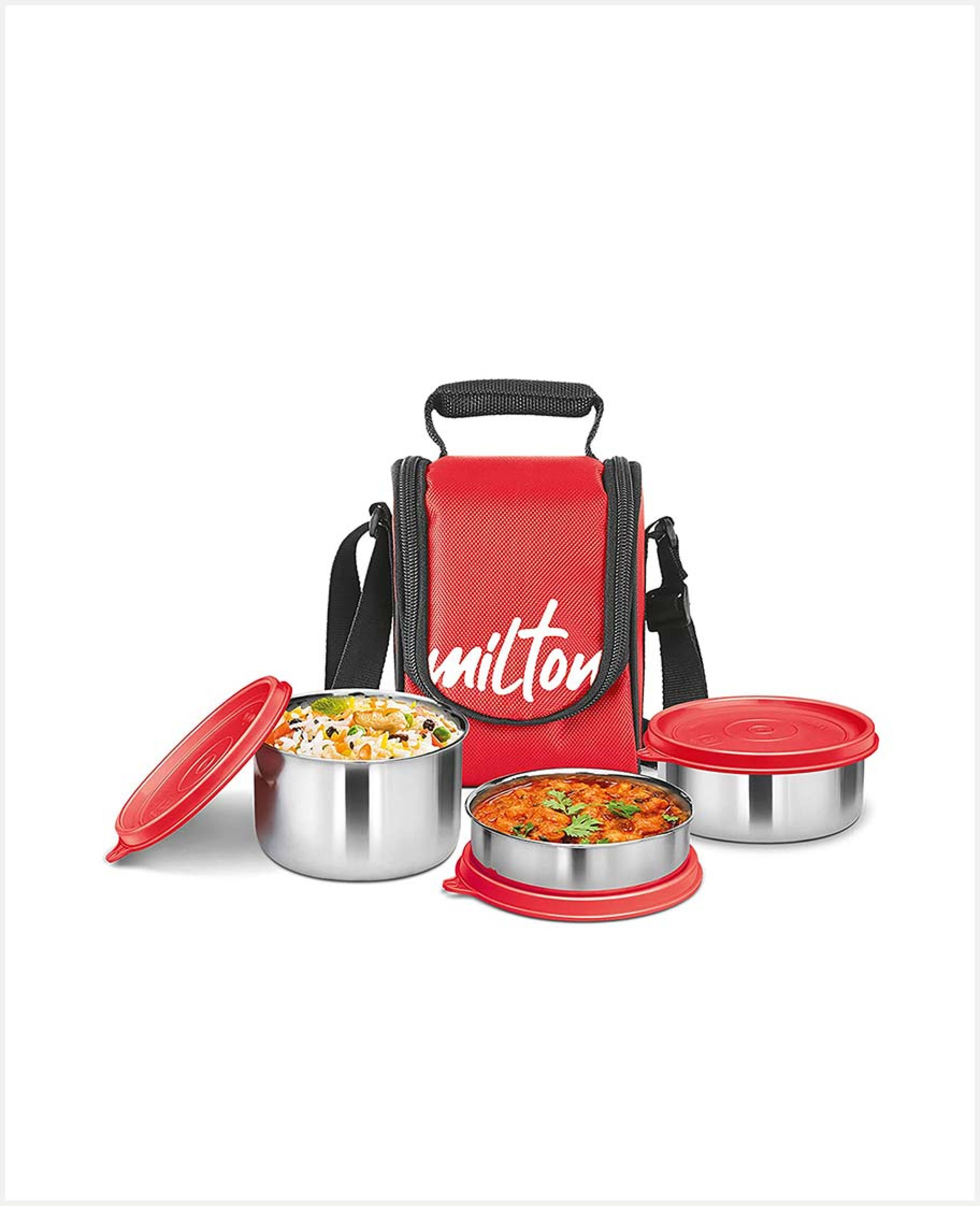 Milton Bts3 Tasty 3 S/s Container W/lunch Bag Red Mt_tss3_rd