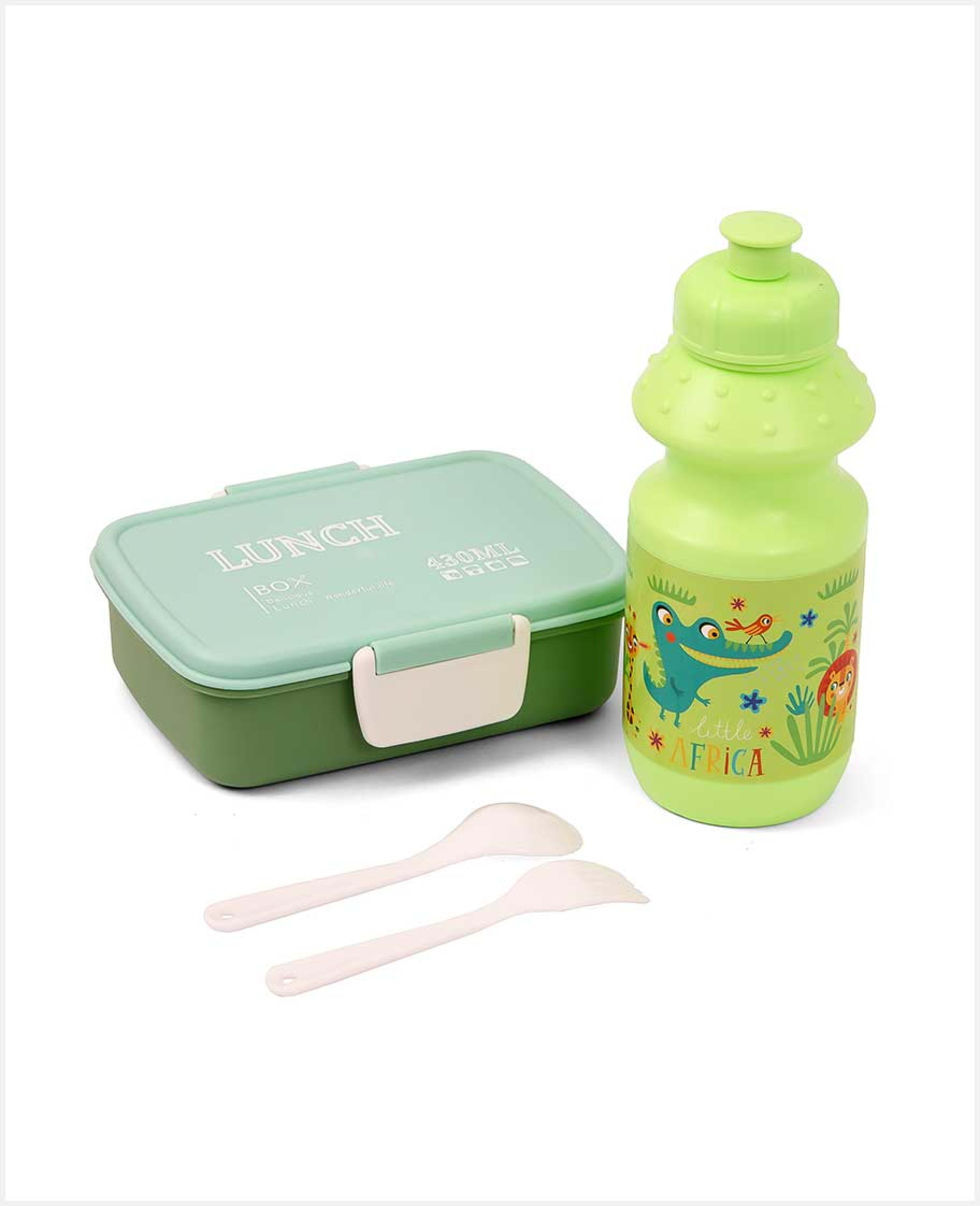 Eazy Kids Bts3 Lunch Box with Bottle Green Ez_lbwb02_gr - image 2