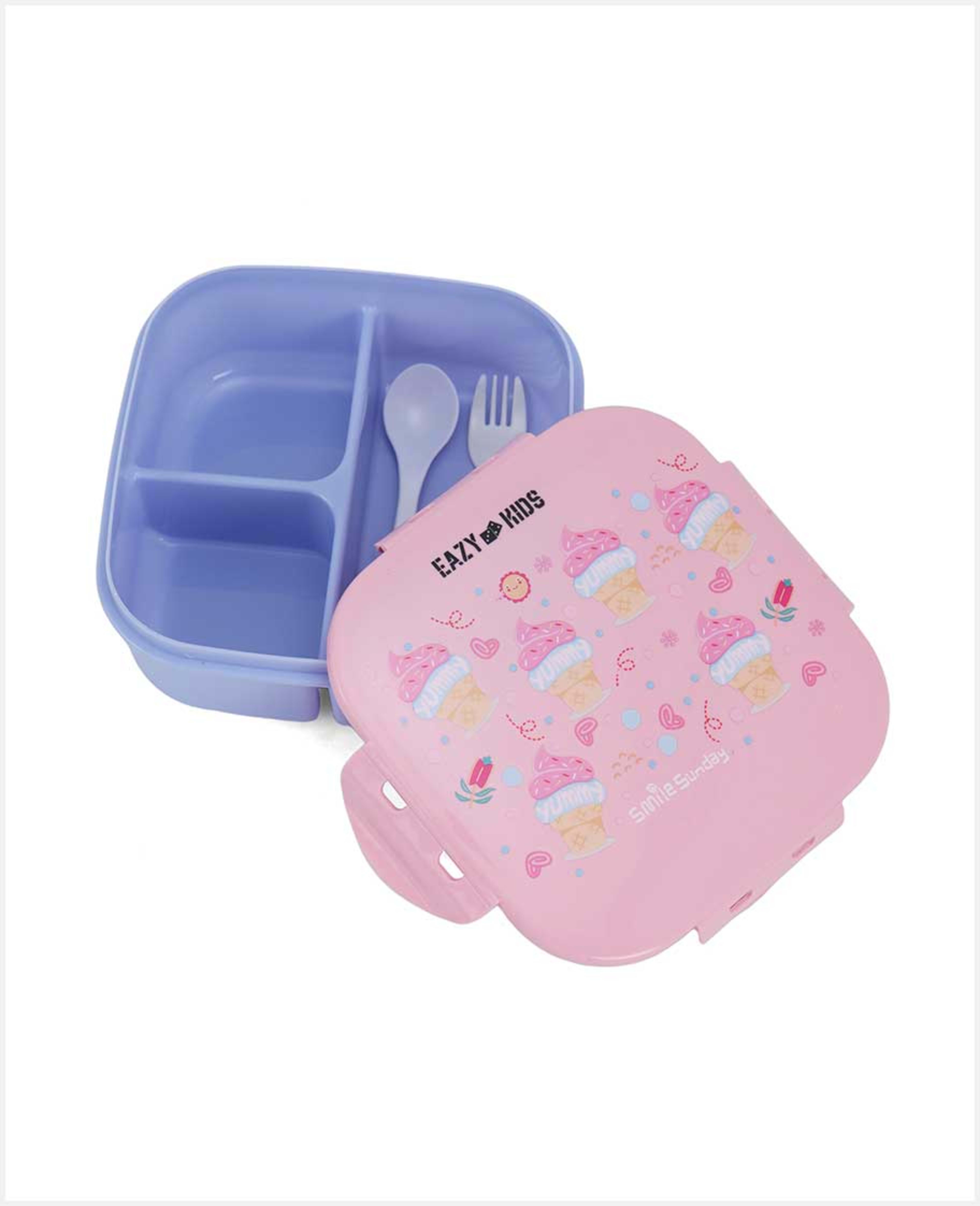 Eazy Kids Bts3 Square Bento Lunchbx Icecrm Pink Ez_sslb_icpi - image 2