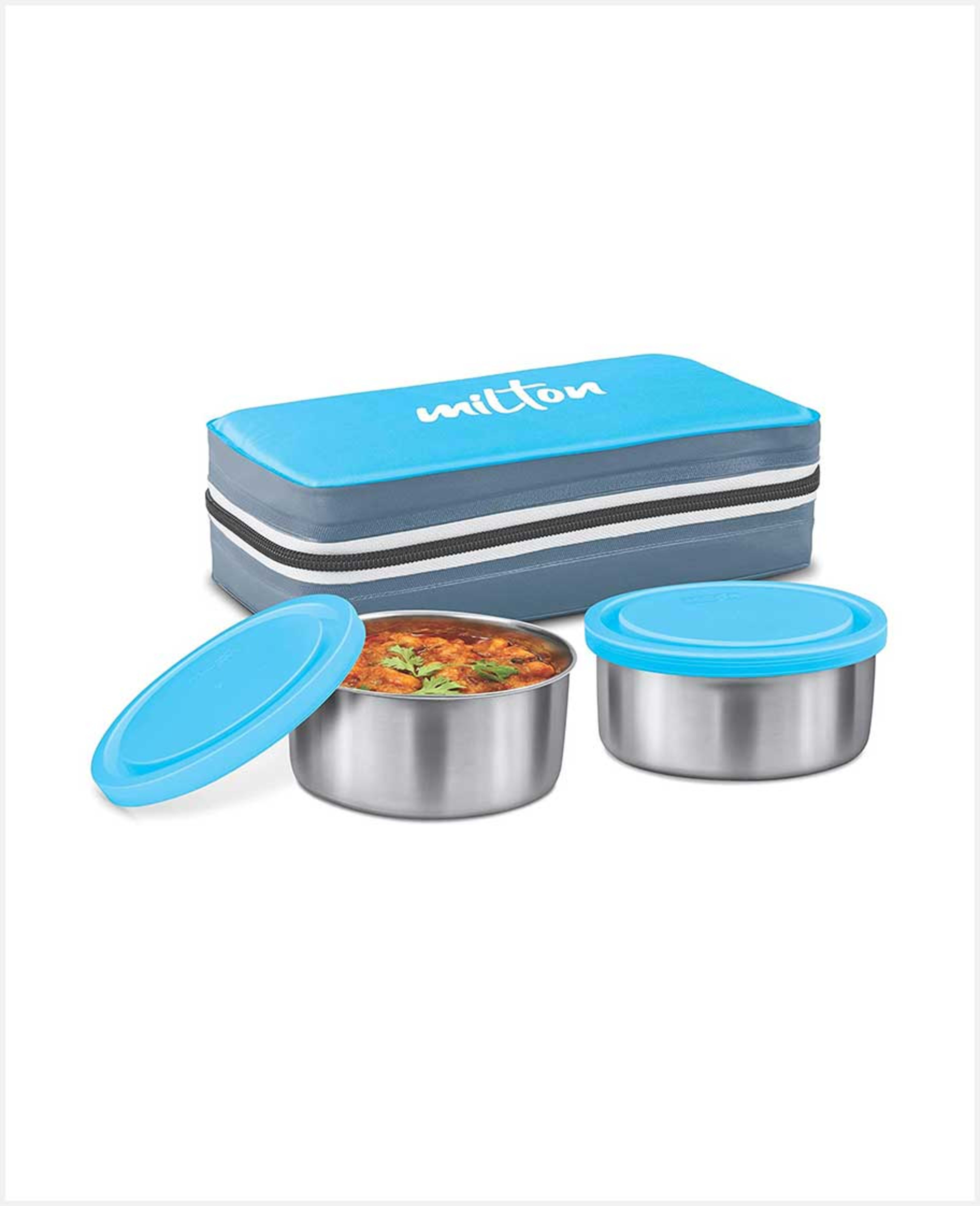 Milton Bts3 Tiffin with 2 Containers Blue 560ml Mt_mlb560_bu