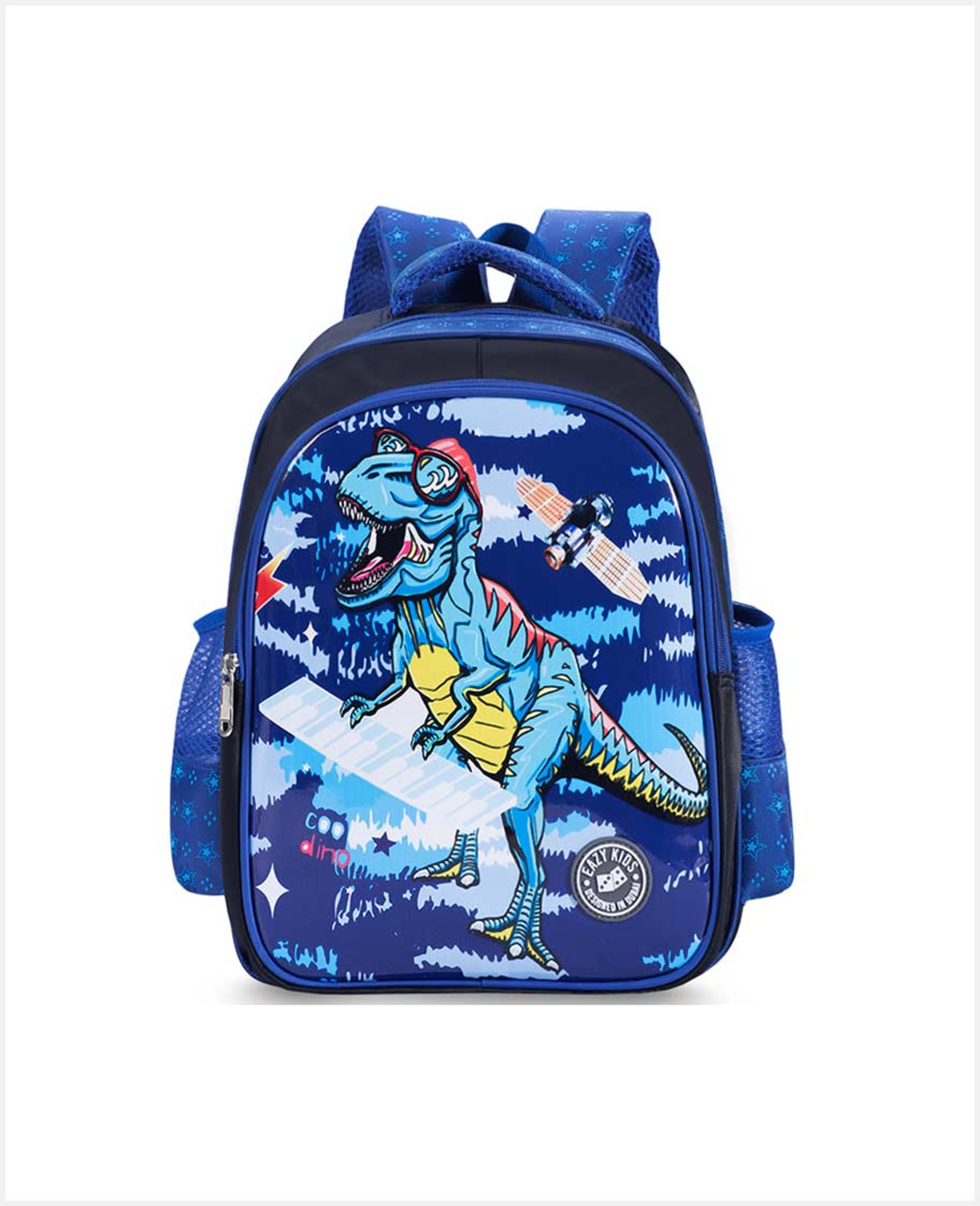 Eazy Kids Bts3 T-rex School Bag-blue 13in Ez_sb37_budi