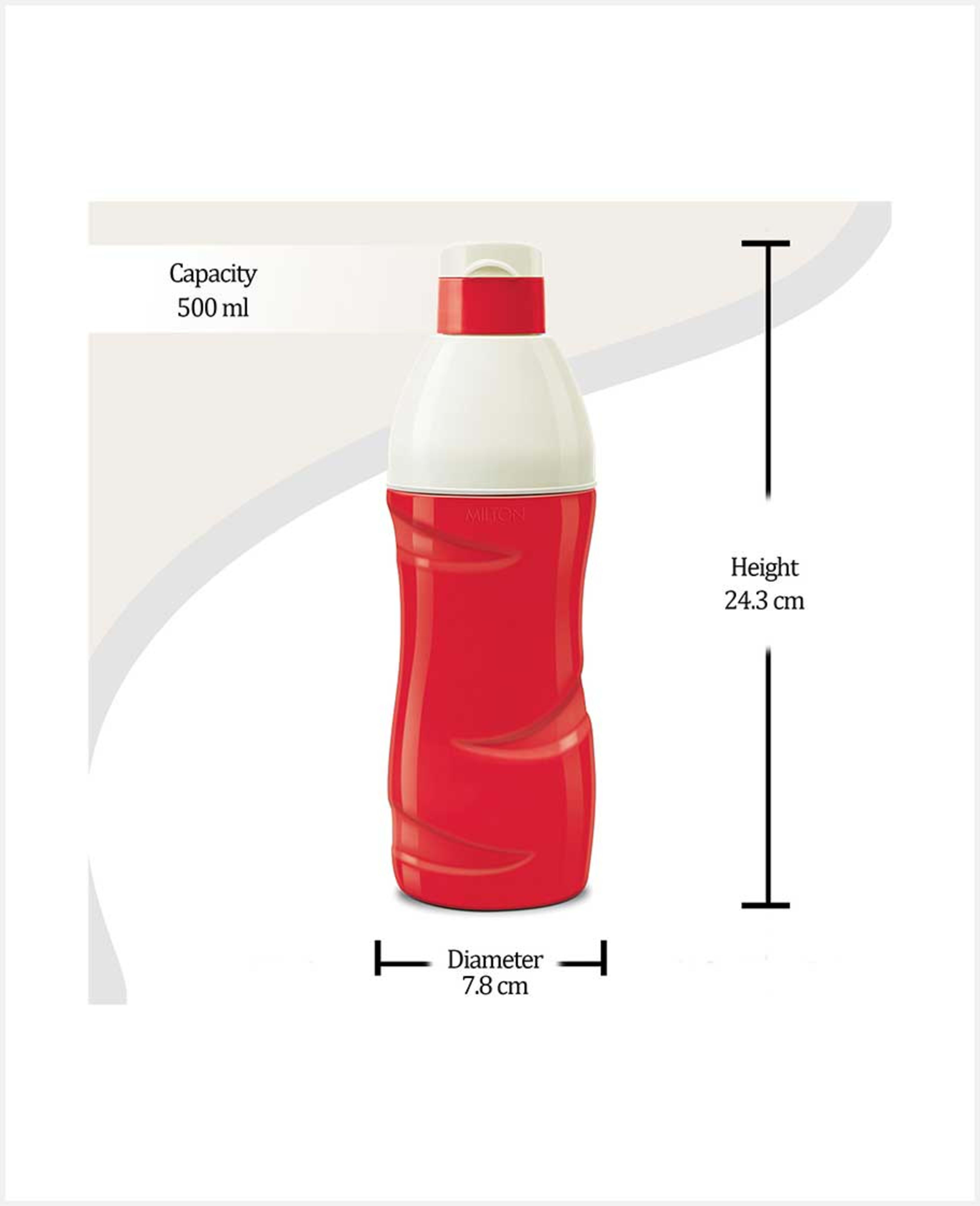 Milton Bts3 Kool Crony Water Bottle Red 500ml Mt_kcwb500_rd - image 2