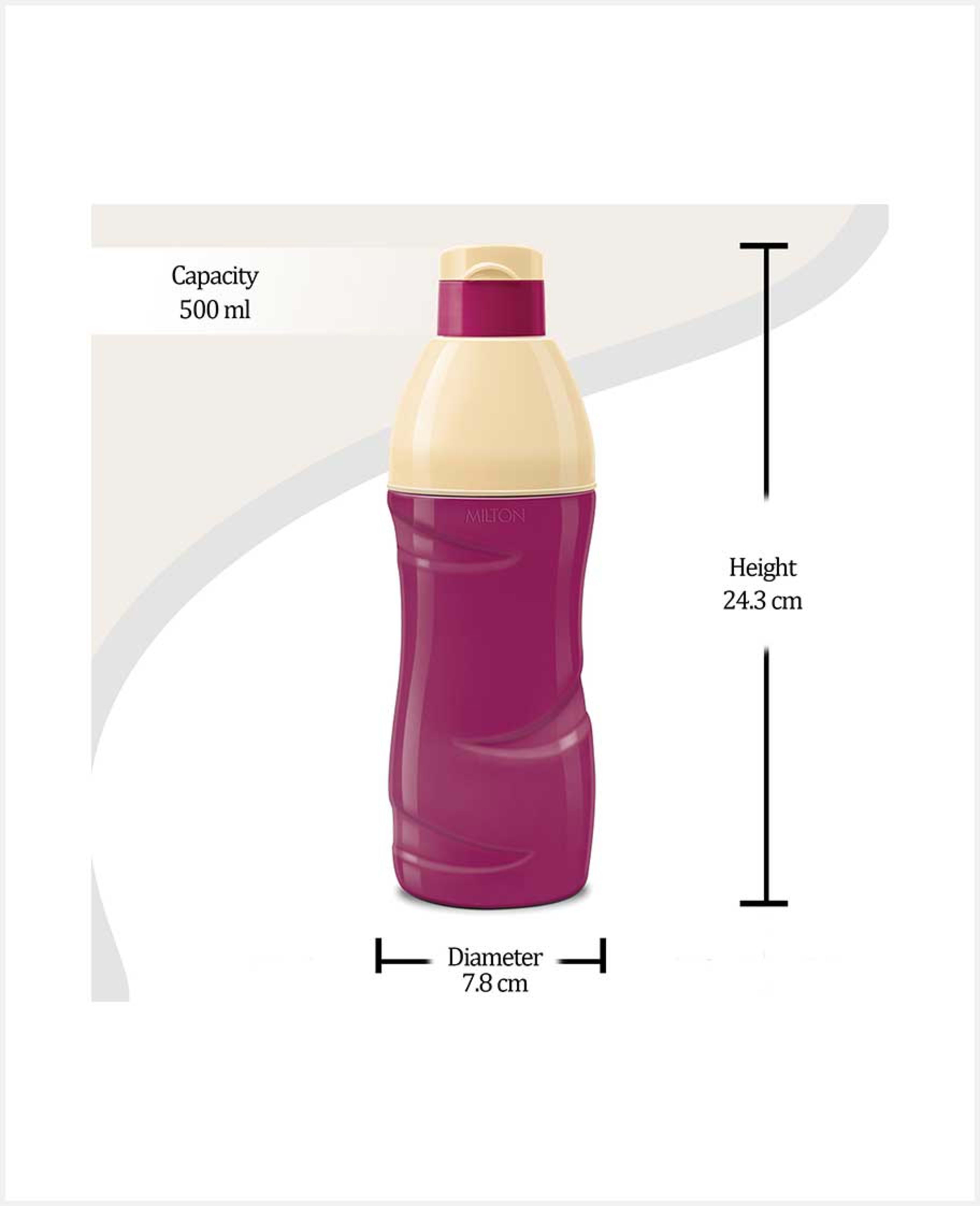 Milton Bts3 Kool Crony Water Bottl Purpl 500ml Mt_kcwb500_pu - image 2