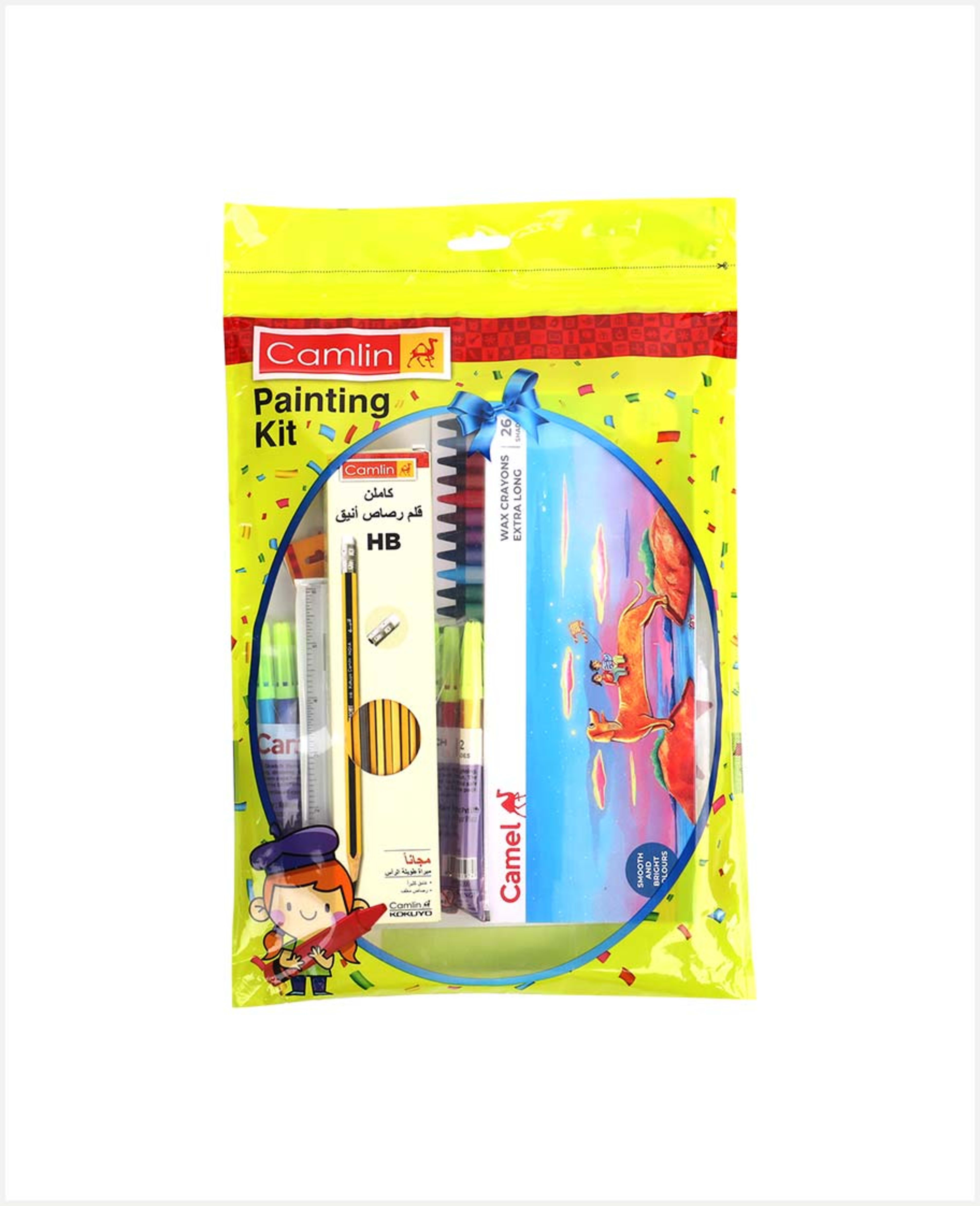 Camlin Painting Kit Crayons 24+sketch Pen 12+pencil12+scale