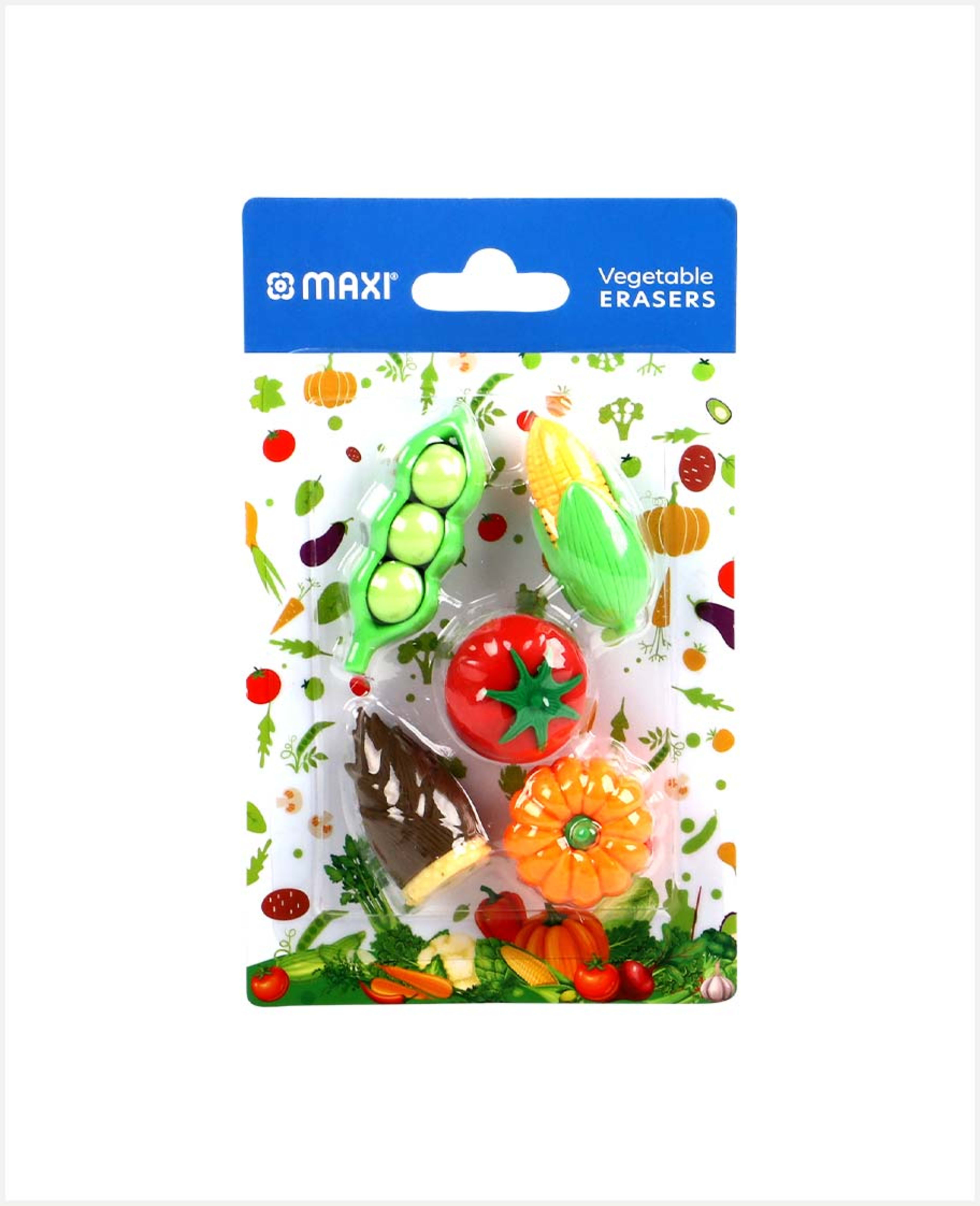 Maxi 3d Vegetables Eraser 5pcs Mx-er3dv-5