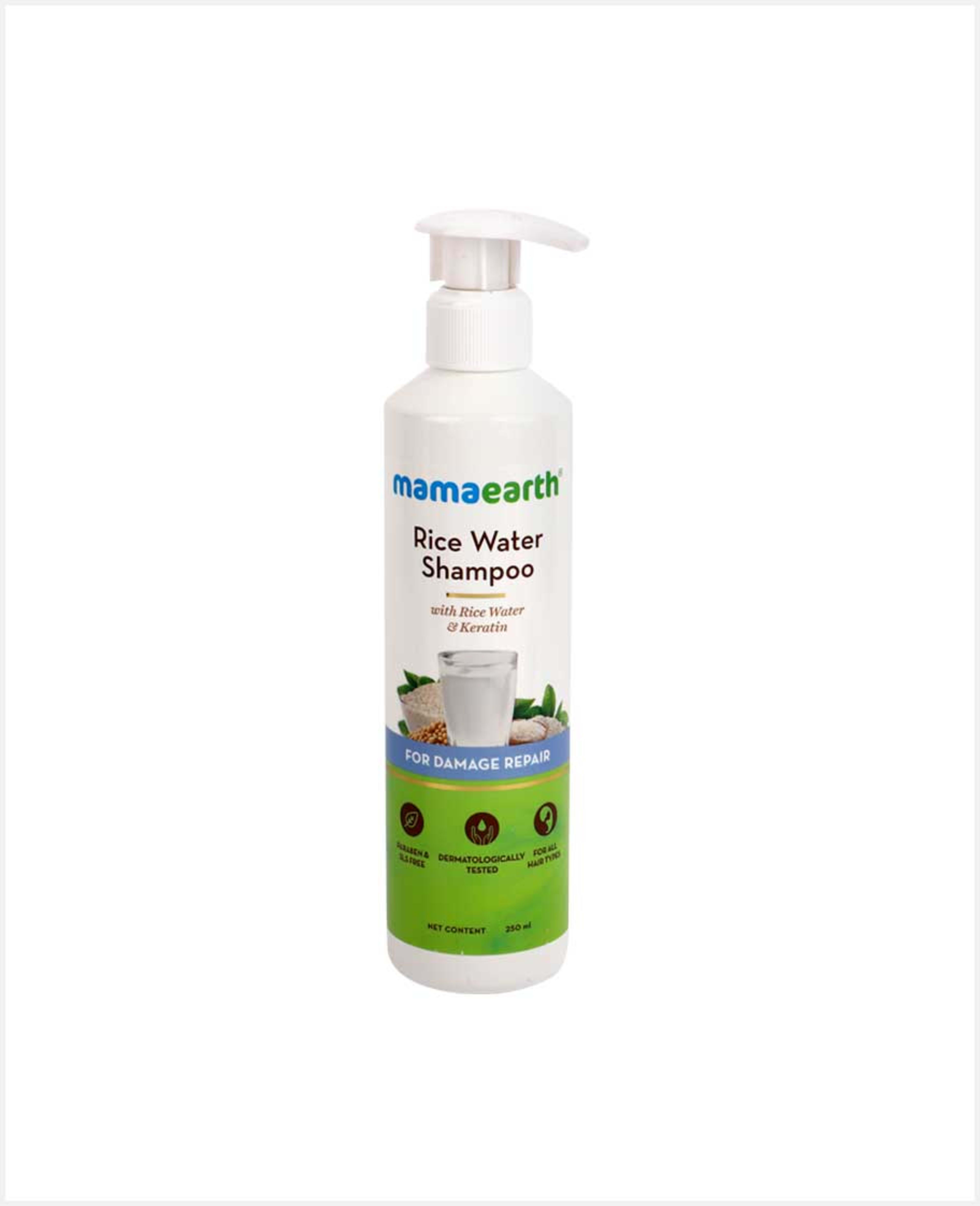 Mamaearth Rice Water Shampoo for Damage Repair 250ml