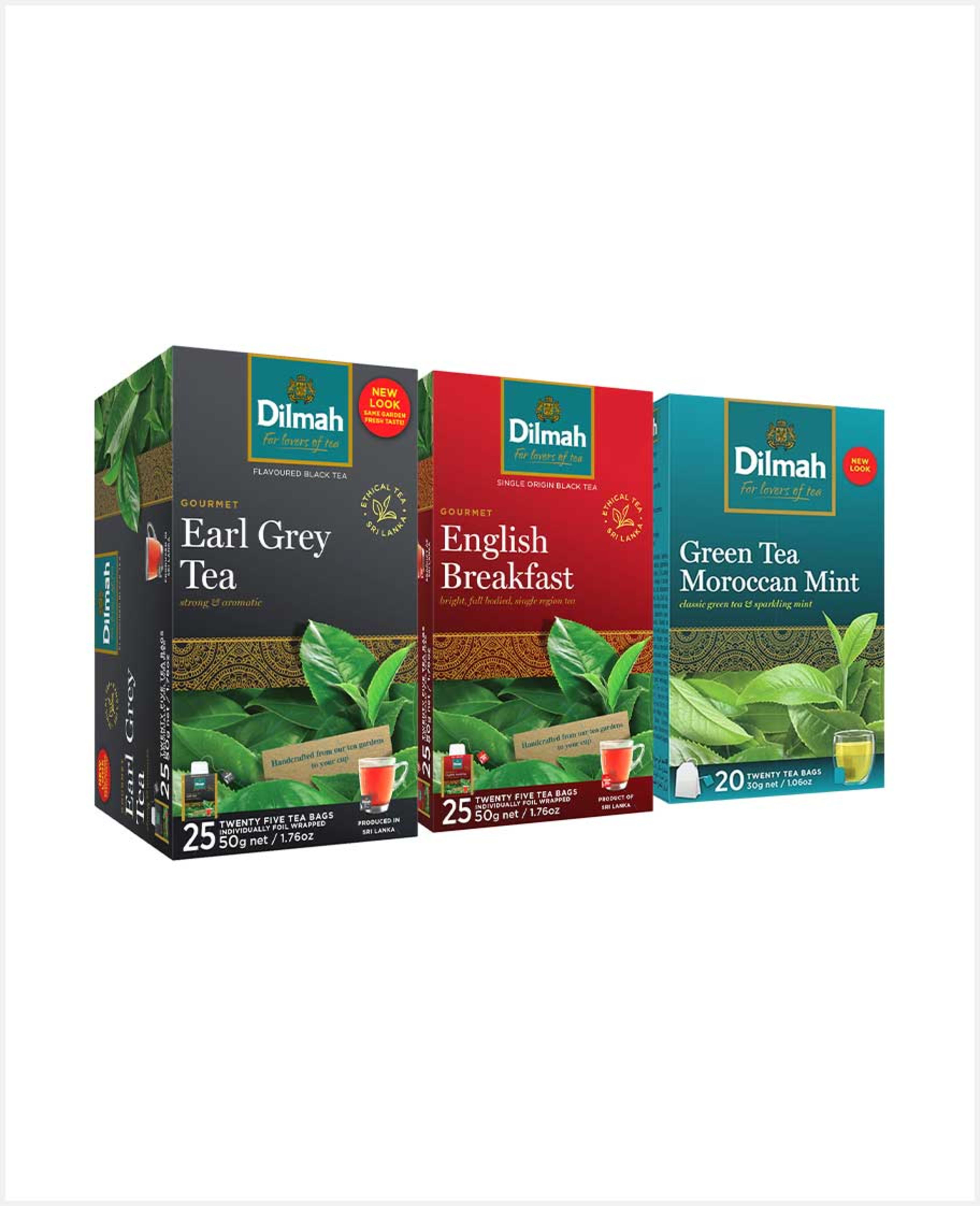 Dilmah Tea(eng Brkfst 50g+earl Gry 50g+morc.mint 30g)2+1free - image 2
