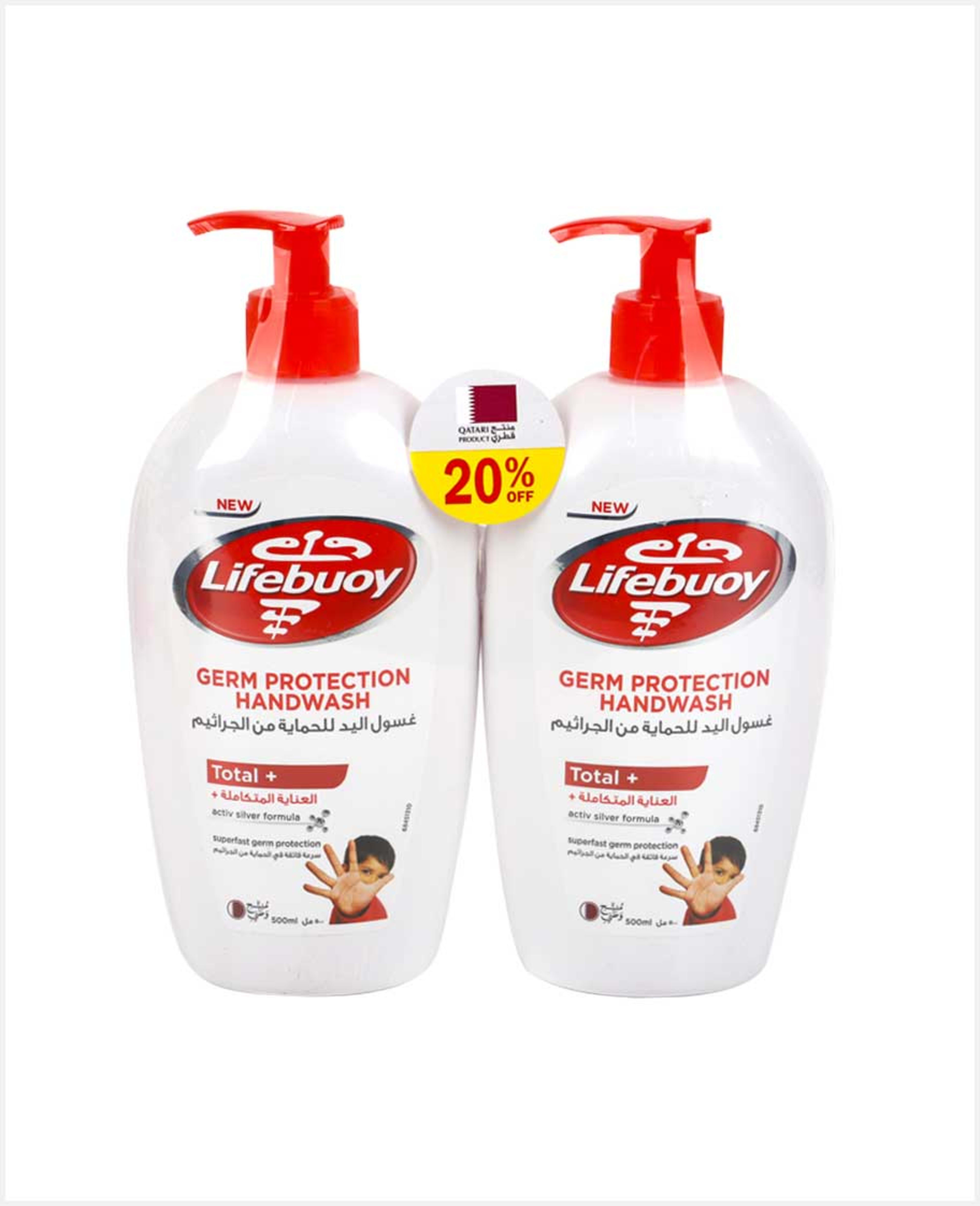 Lifebuoy Germ Protection Handwash Total+ 2x500ml @20%off