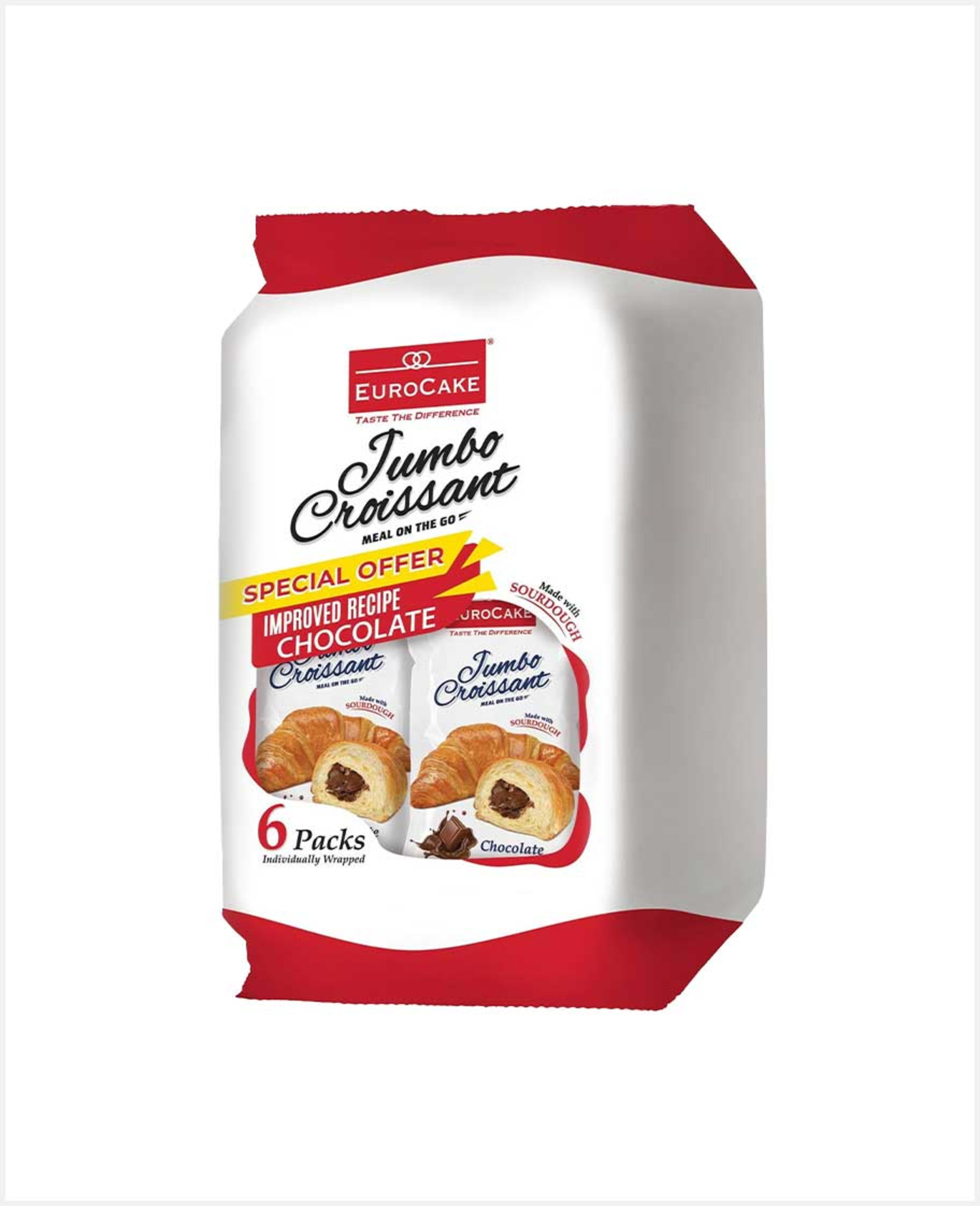 Eurocake Jumbo Croissant Chocolate(6x50gm) 300gm - image 2