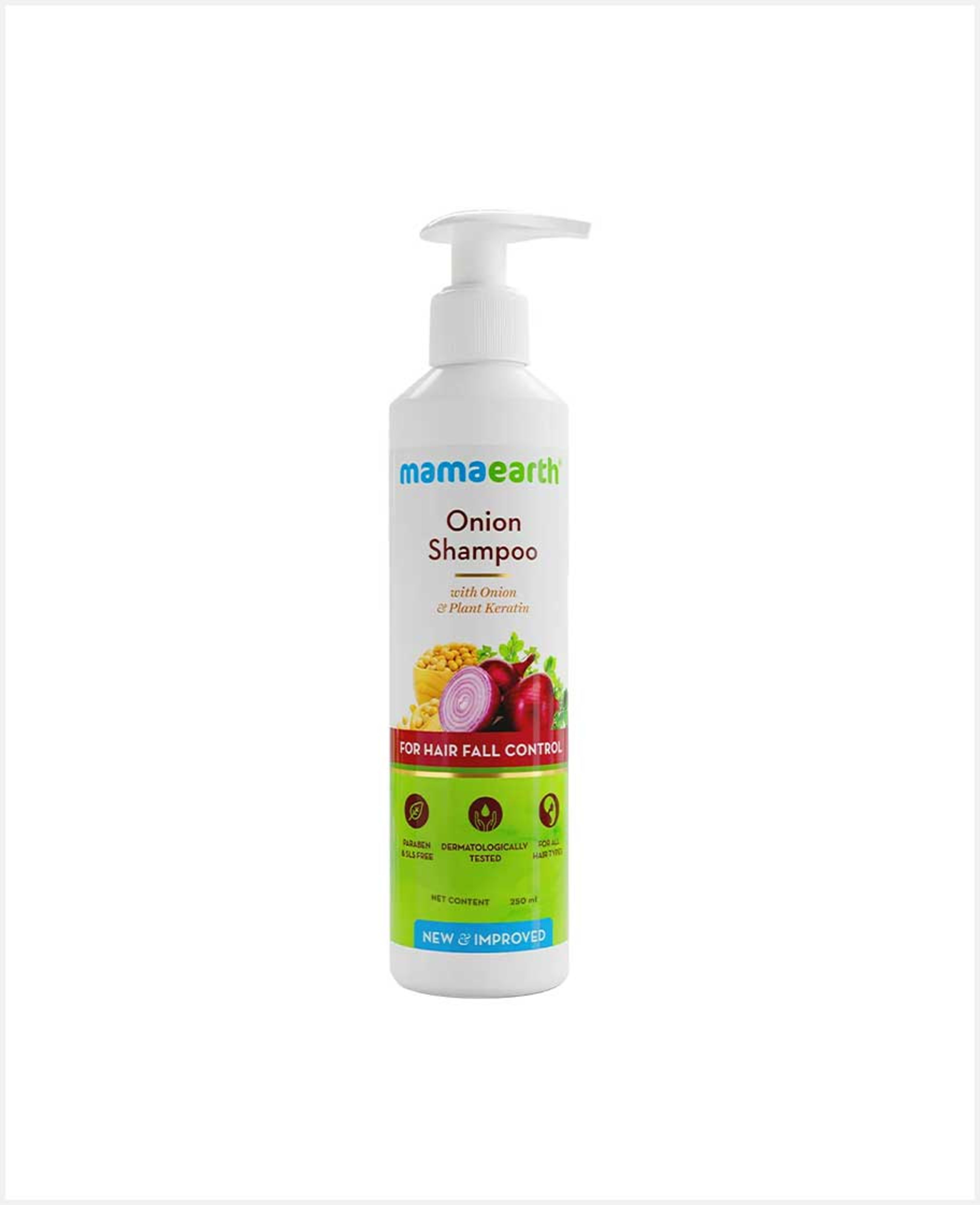 Mamaearth Onion Shampoo for Hair Fall Control 250ml