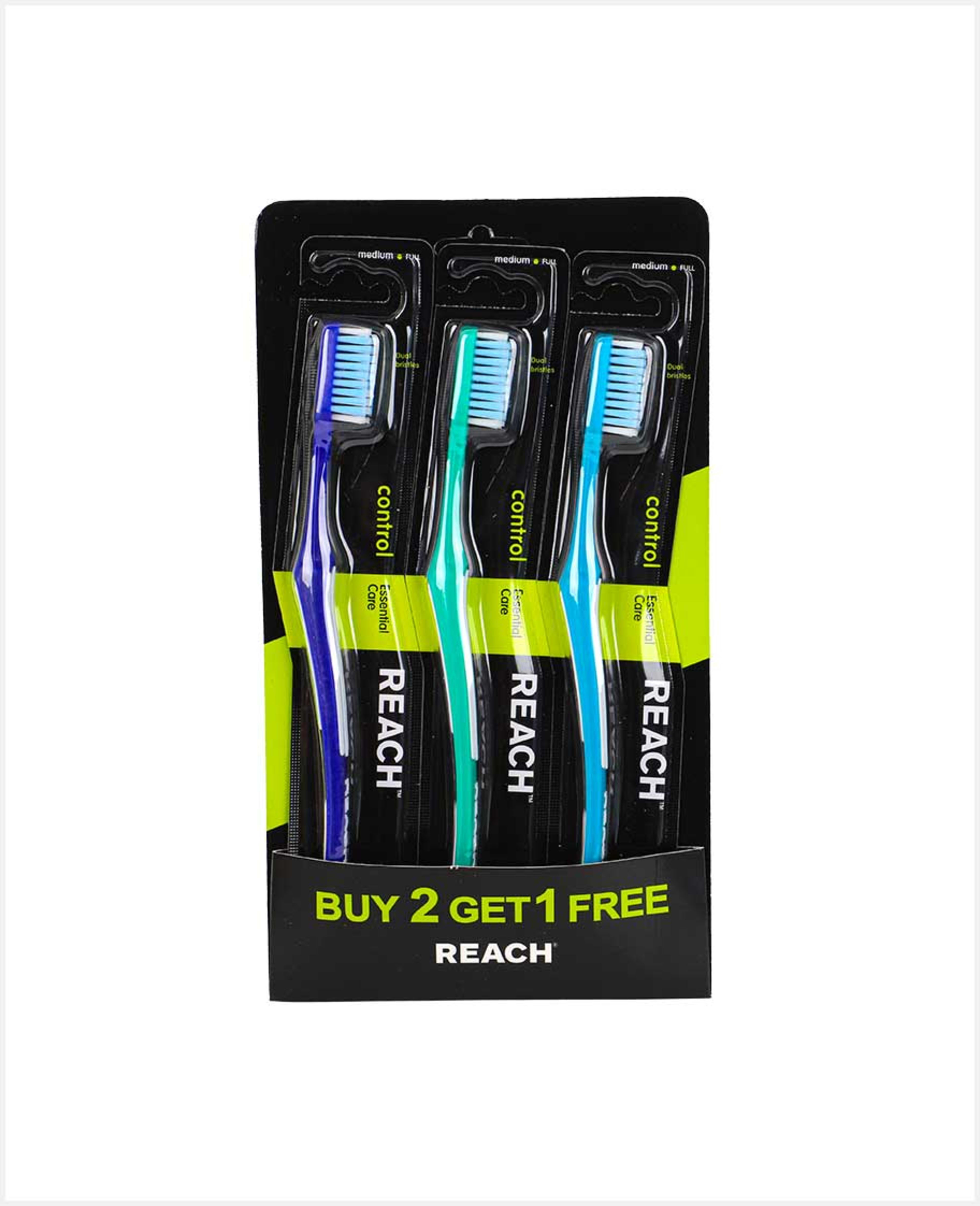 Reach Toothbrush Control Full Medium 2+1 Free