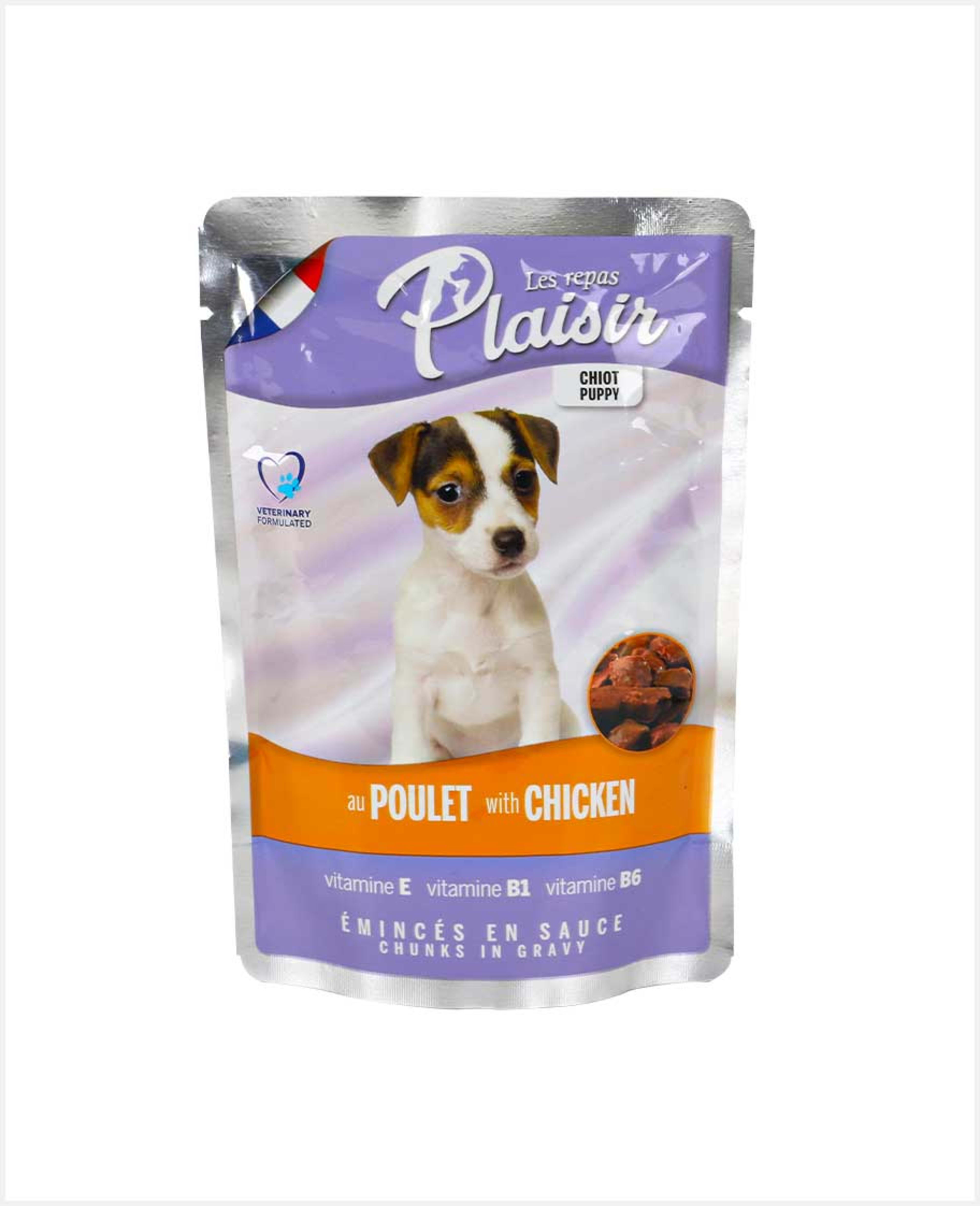 Plaisir Puppy Dog Food Wth Chicken Pouch 100gm