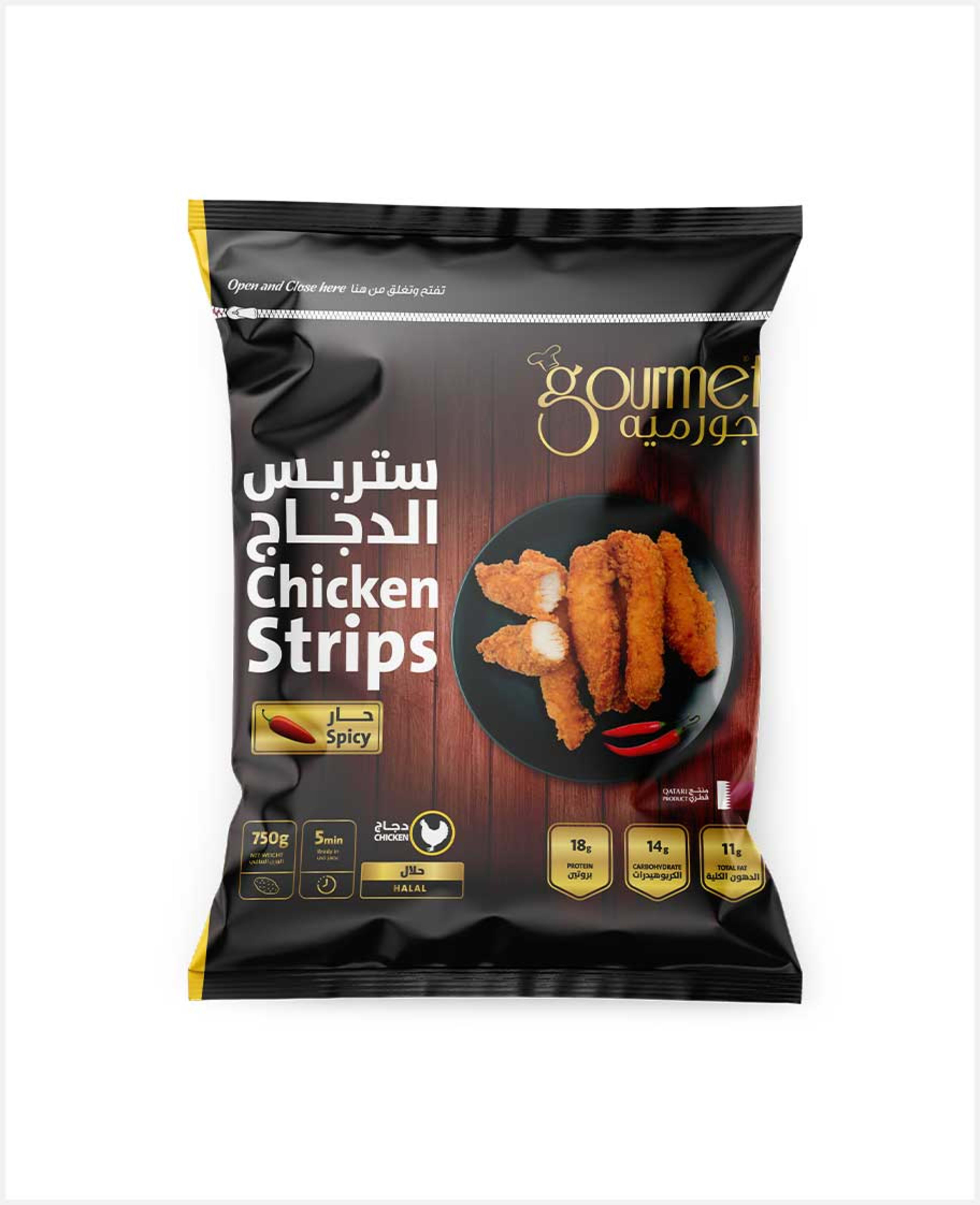 Gourmet Chicken Strips Spicy 750gm