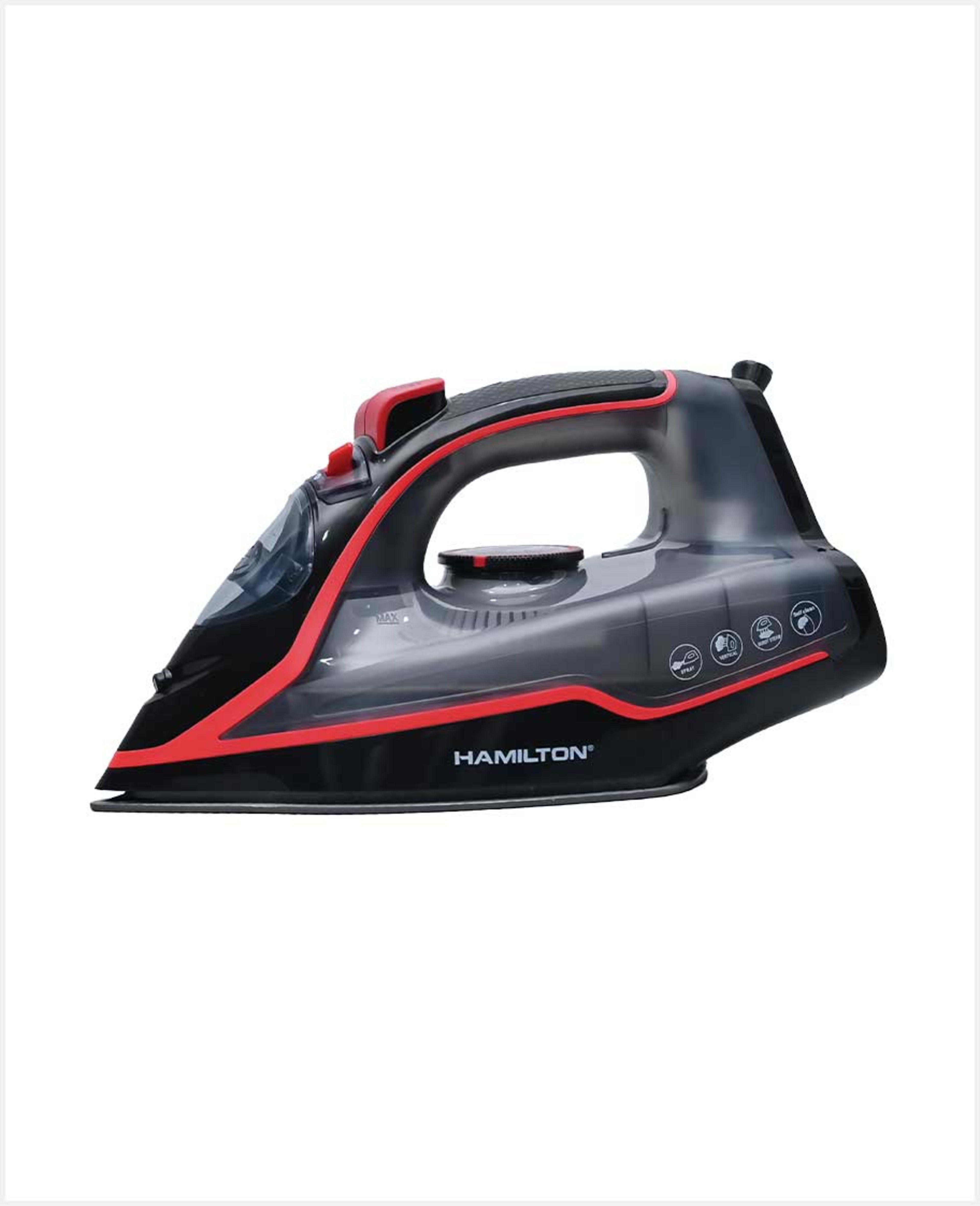 Hamilton Steam Iron Ceramic Coated Sole Plate 2400w Ht40si