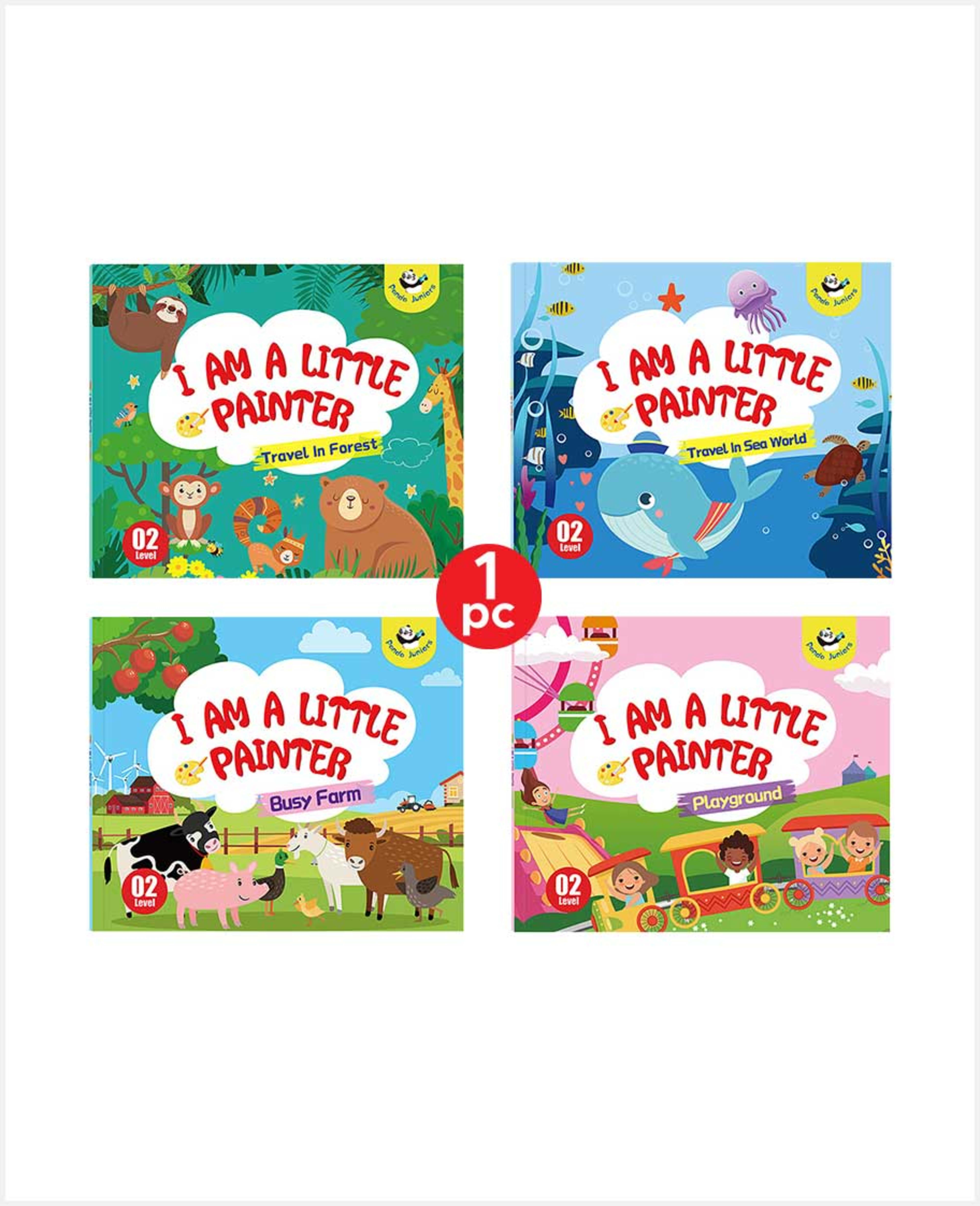 Panda Juniors I Am Little Painter Coloring Book Pj014-2 - image 2