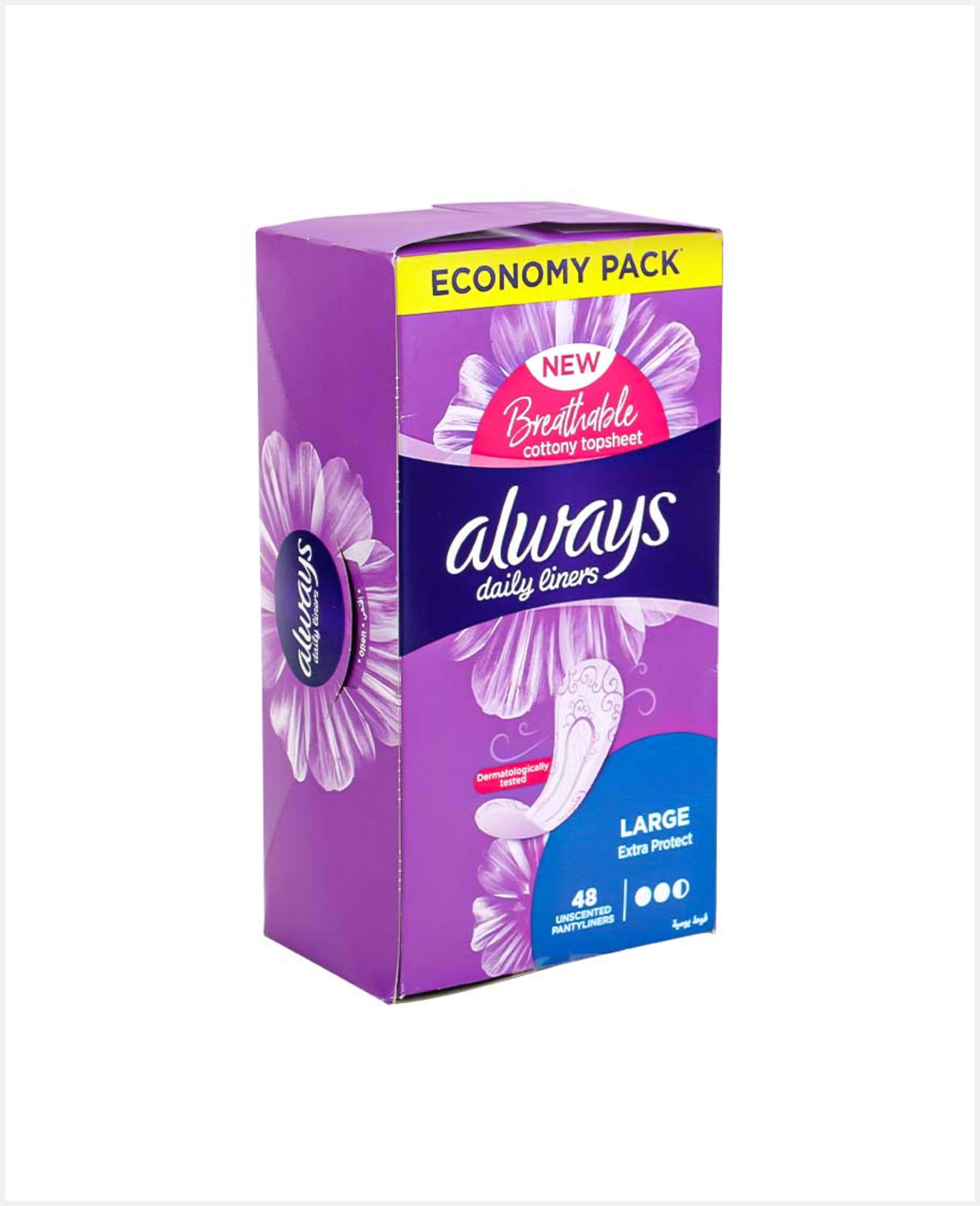 Always Daily Liners Large Unscented 48pcs - image 2
