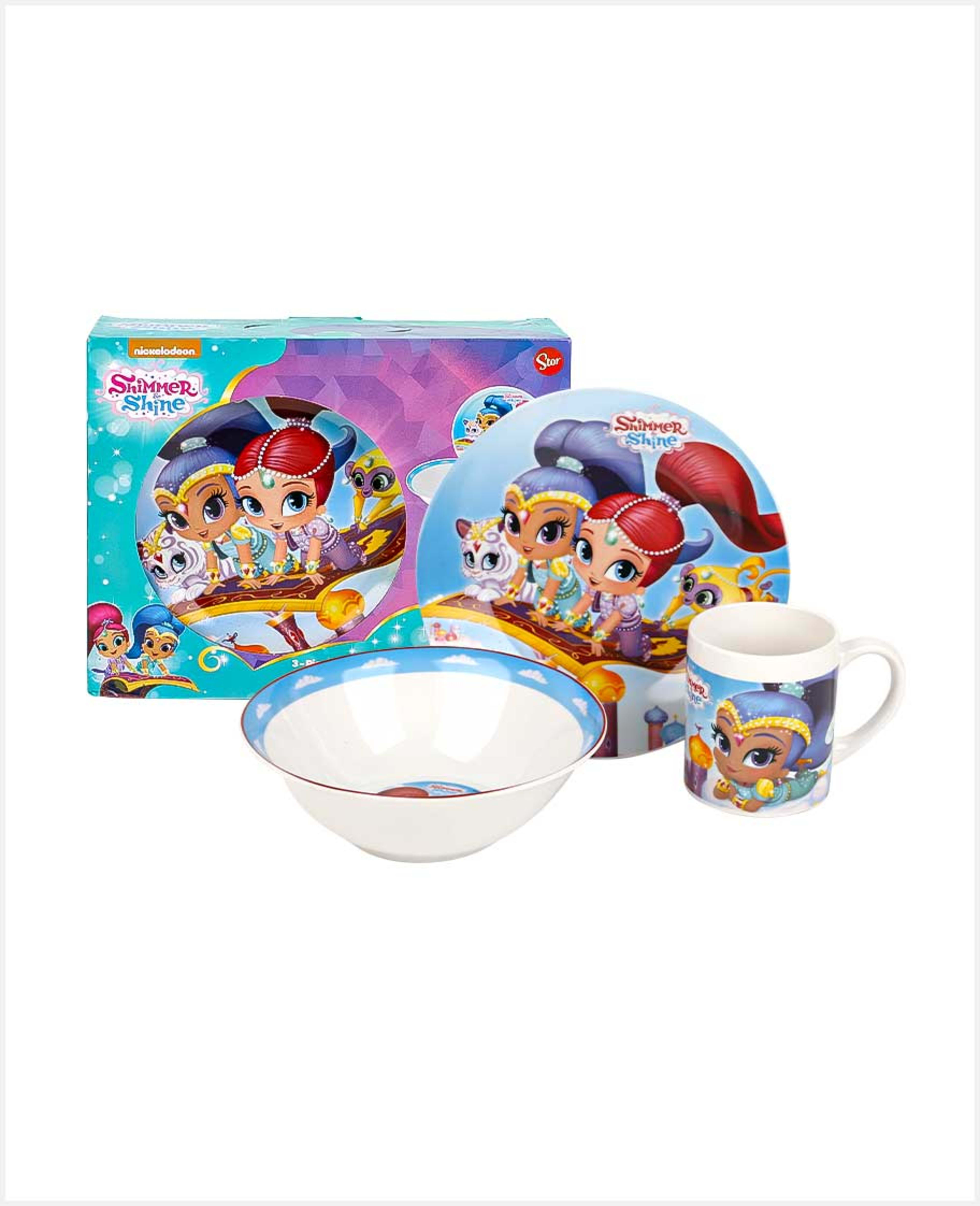 Disney W2h1 Dinner Set Shimmer & Shine Clouds 3pcs Rj2646 - image 2