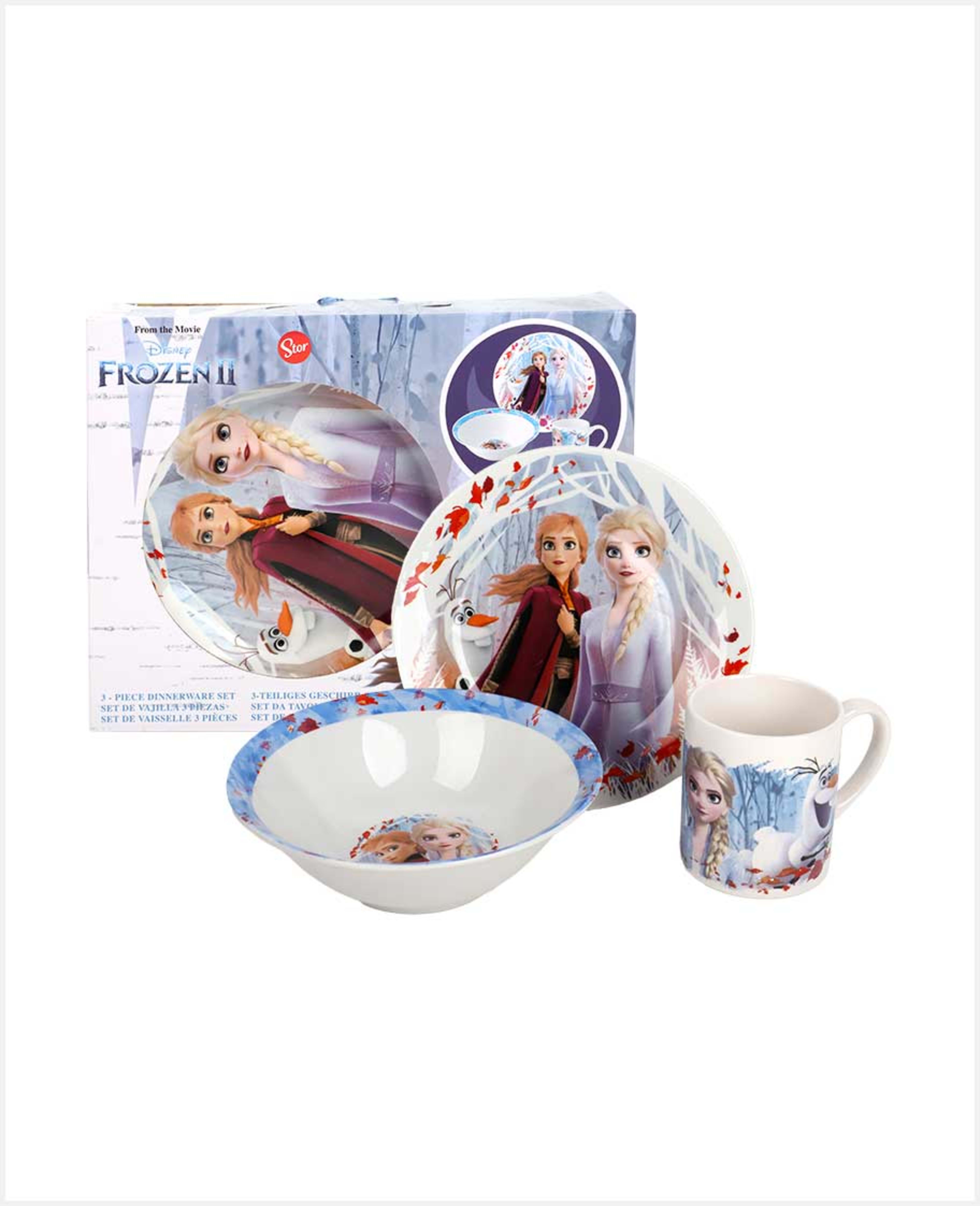 Disney W2h1 Dinner Set Frozen Ii 3pcs Rj1317 - image 2