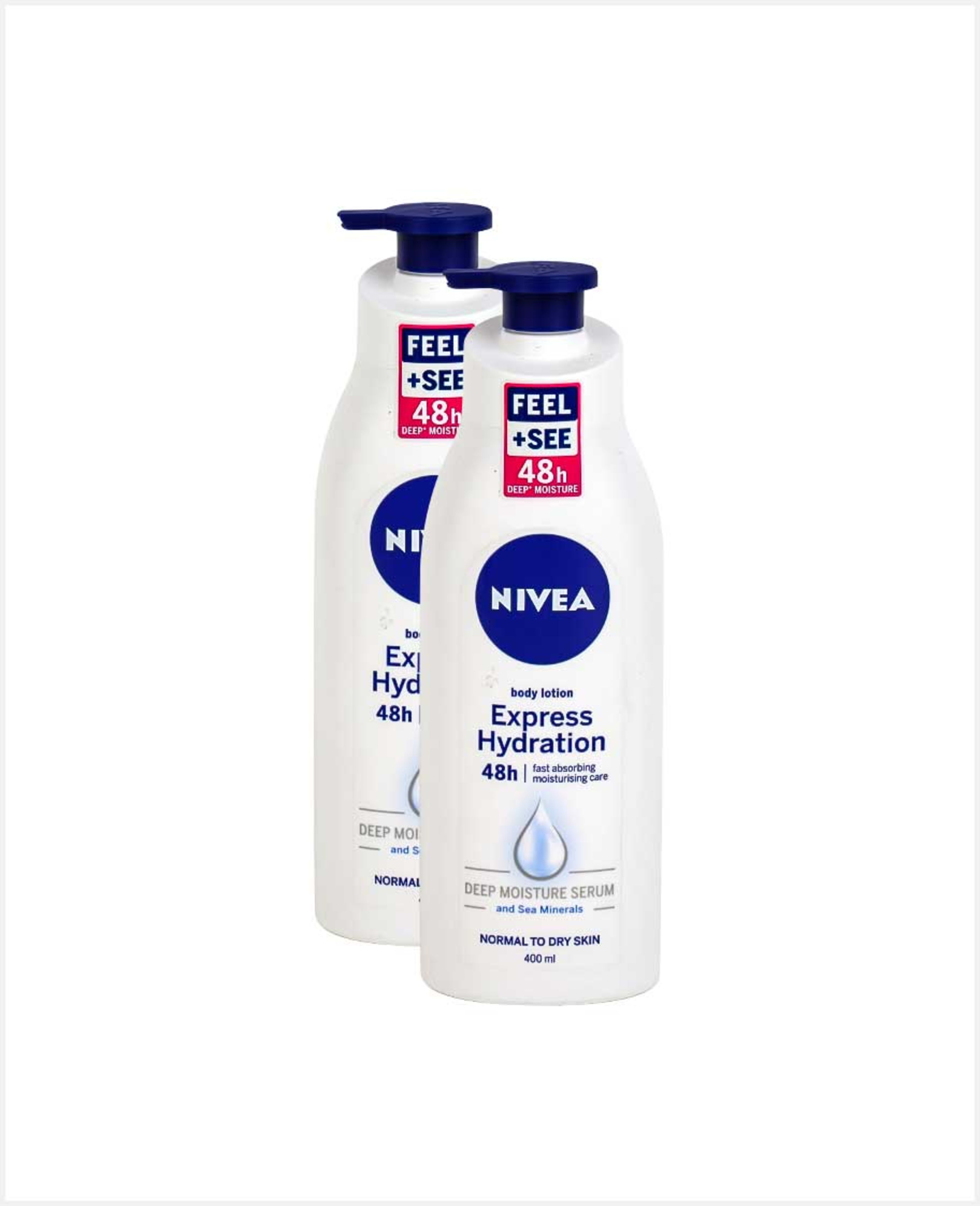 Nivea Moisturizing Body Lotion Normal Skin 2x400ml @20%off