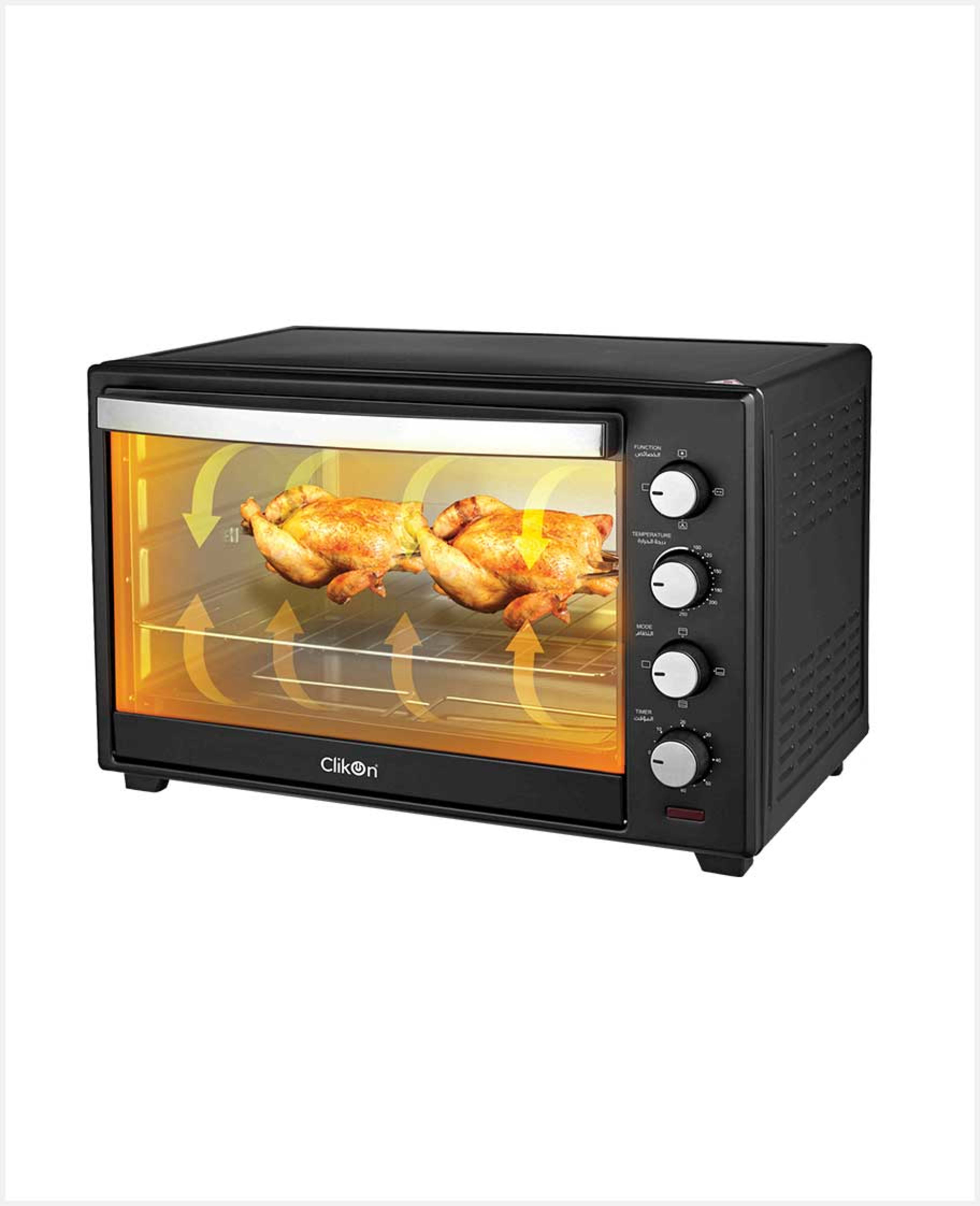 Clikon Toaster Oven with Rotiserie&convention 60ltr Ck4315-n