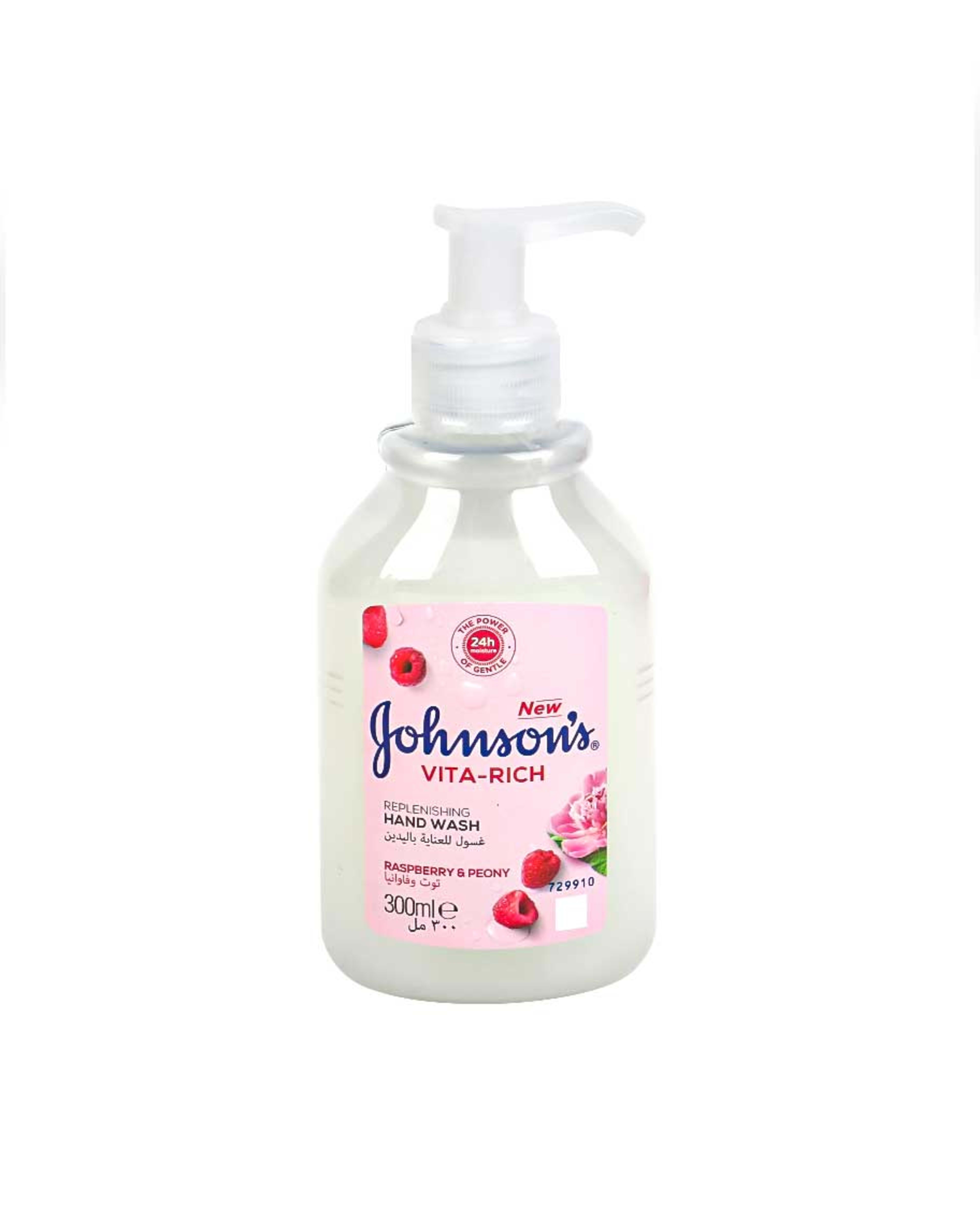 Johnson's Vita-rich Hand Wash Raspberry & Peony 300ml - image 2